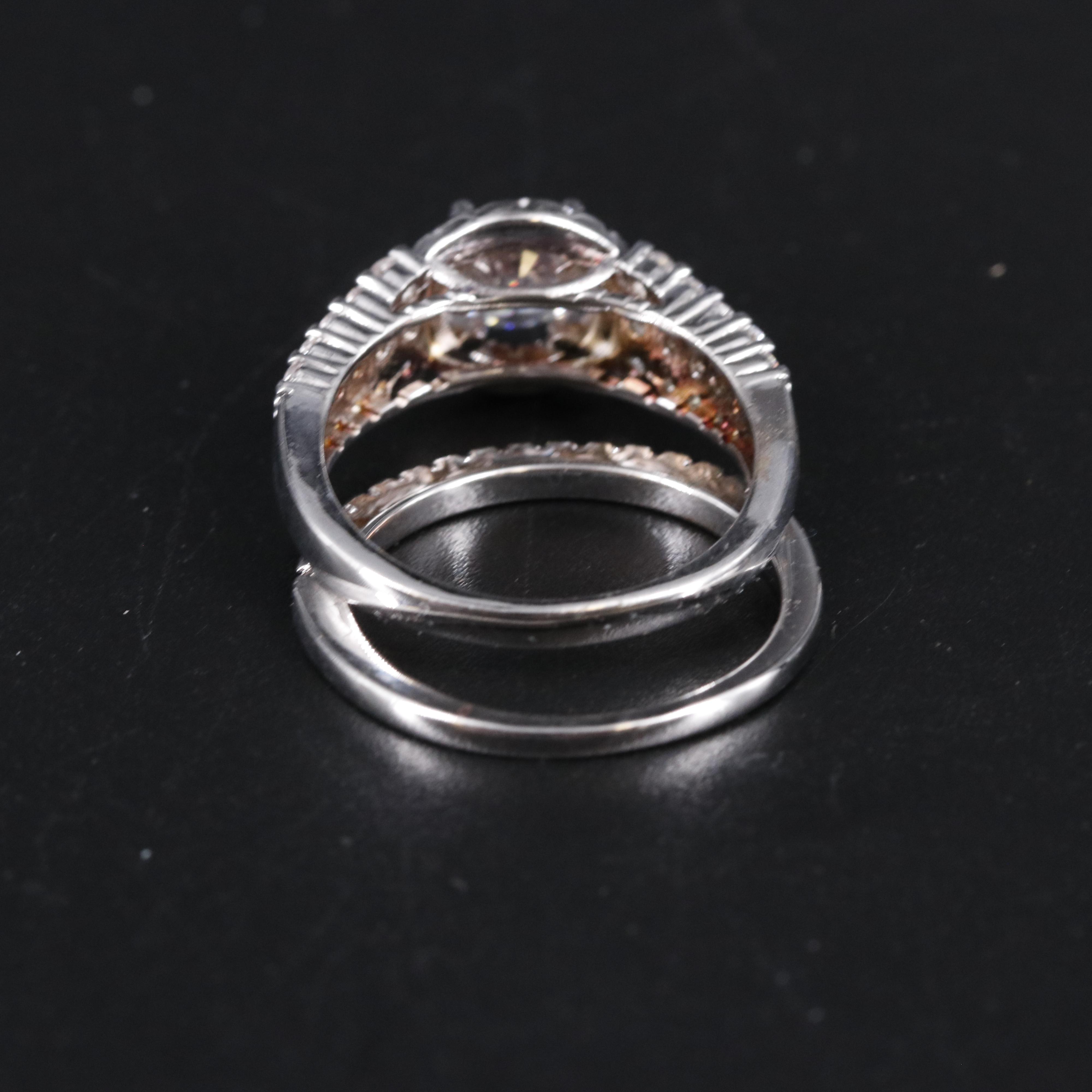 Cubic Zirconia Ring and Enhancer Band