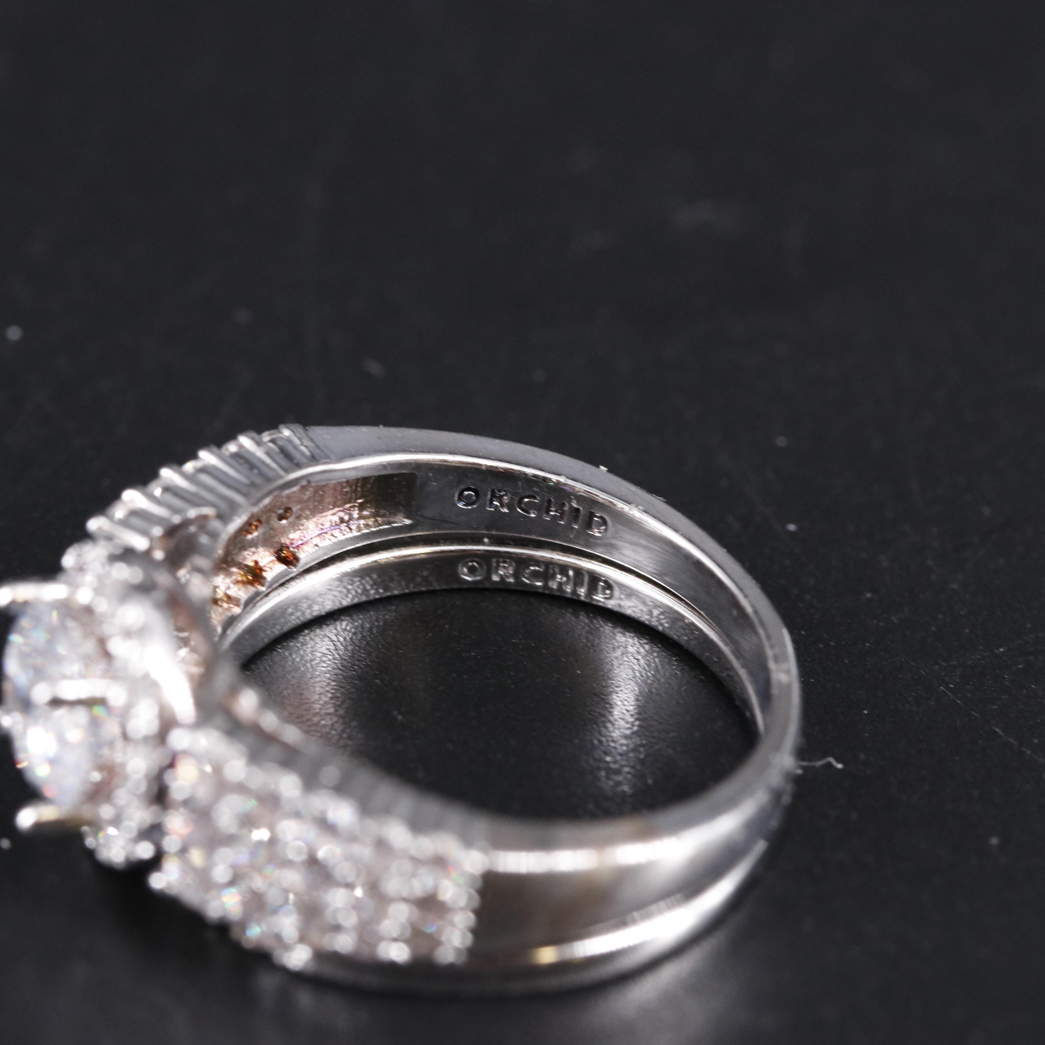 Cubic Zirconia Ring and Enhancer Band