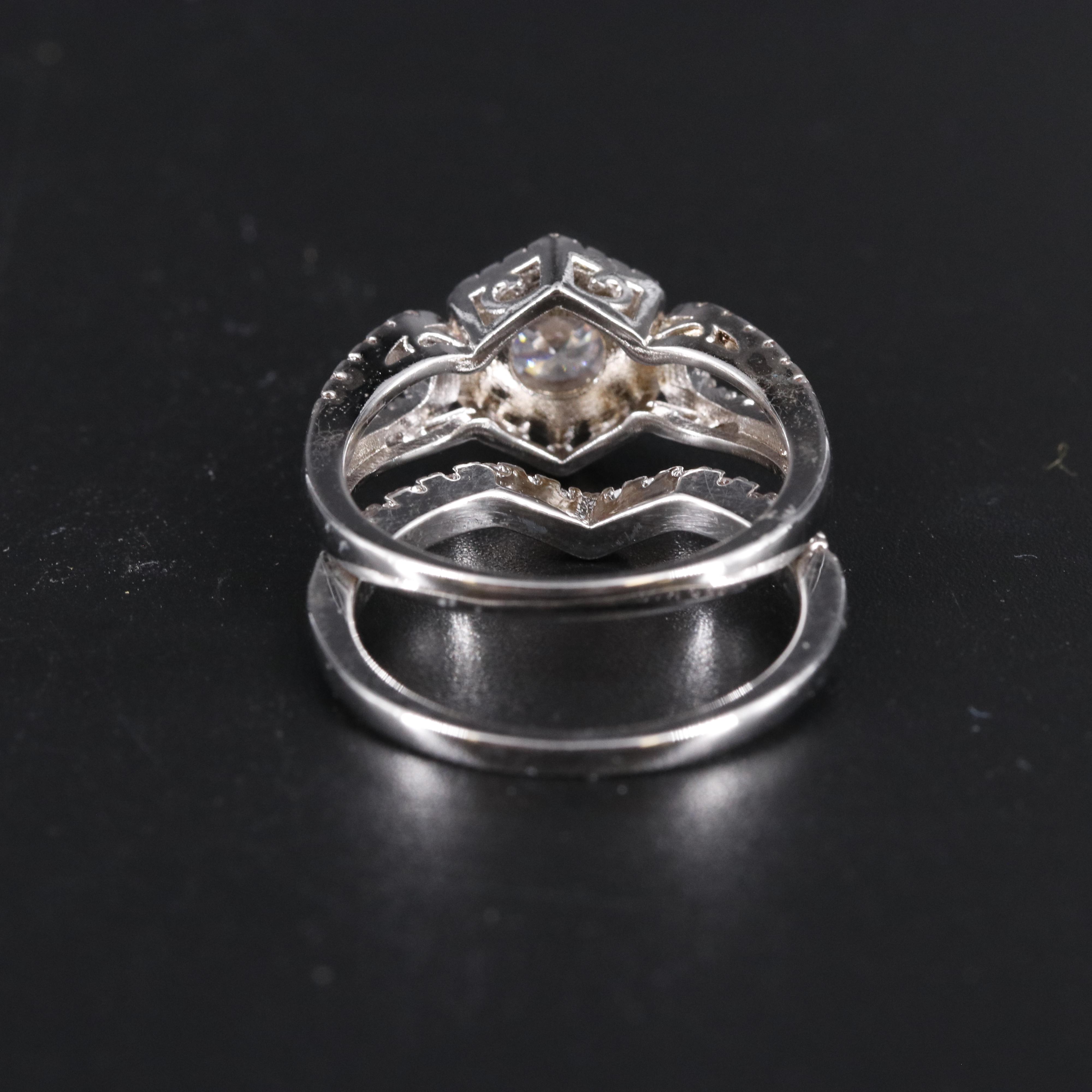 Cubic Zirconia Ring and Enhancer Band