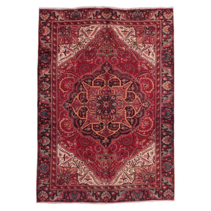 7' x 9'11 Hand-Knotted Persian Heriz Area Rug