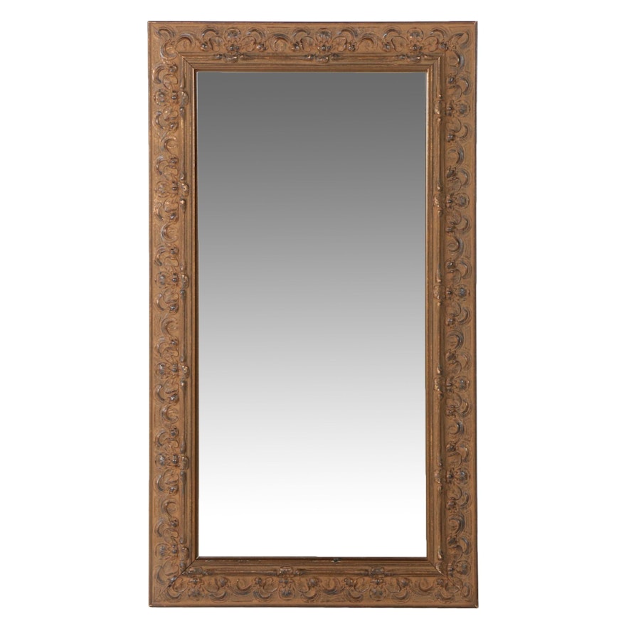 Rococo Style Rectangular Giltwood Wall Mirror