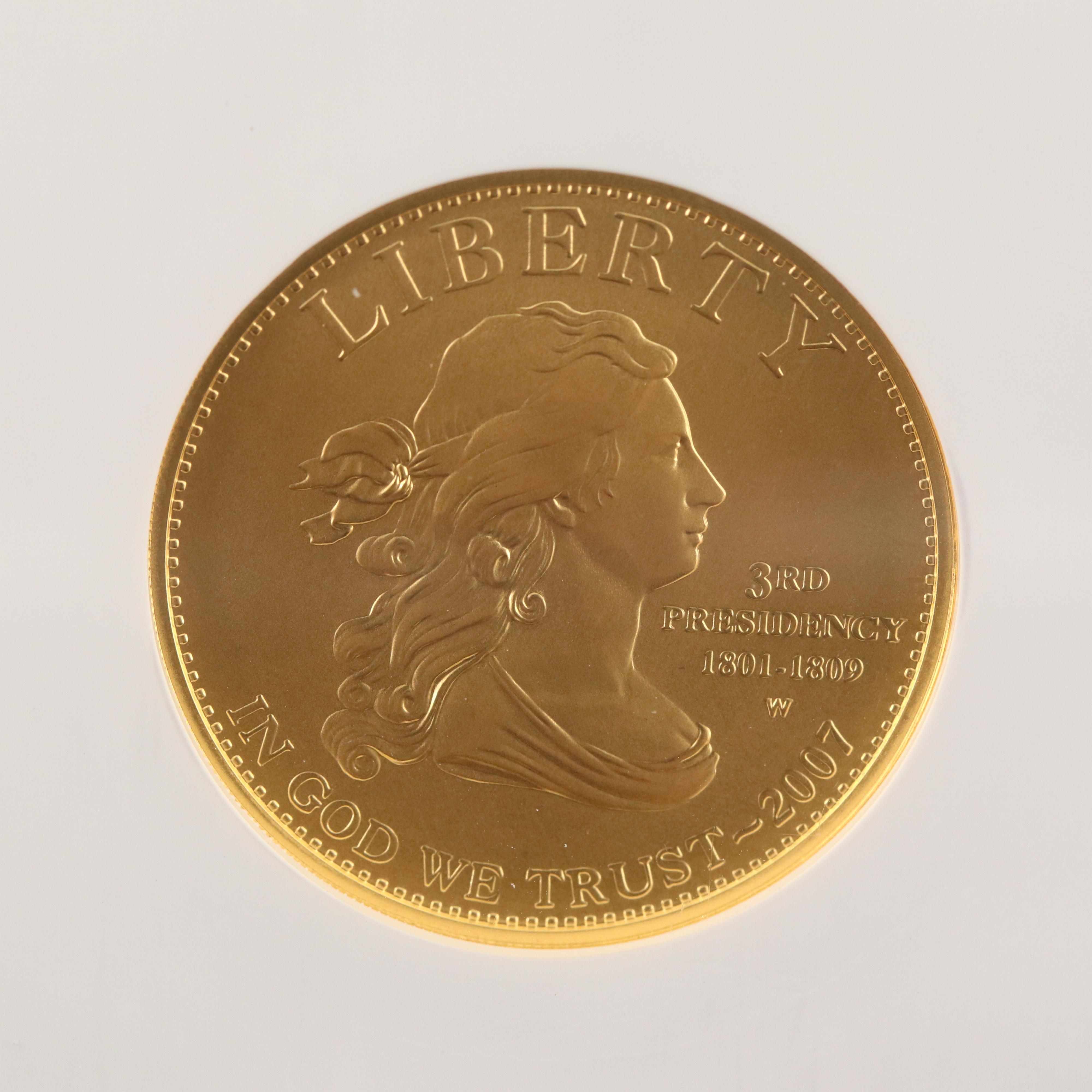 NGC Graded MS70 2007-W Jefferson's Liberty $10 Gold Coin