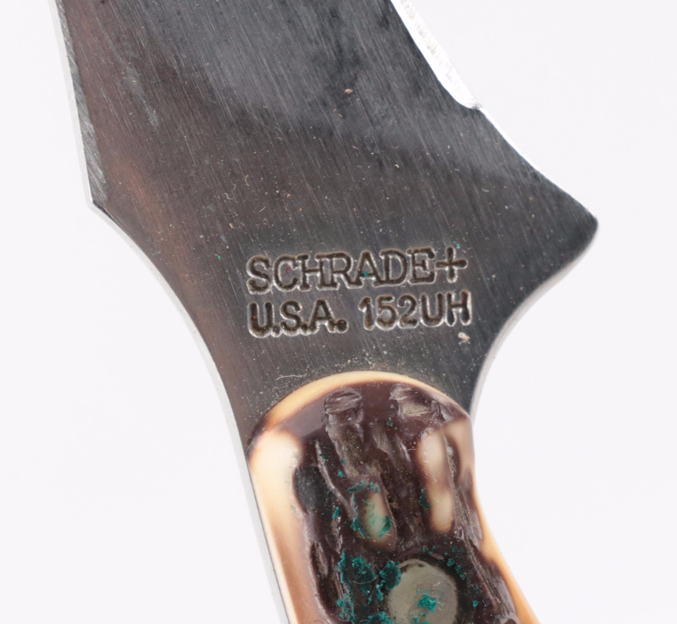 Western, Fury, Schrade and Other Fixed Blade Knives with Leather Scabbards