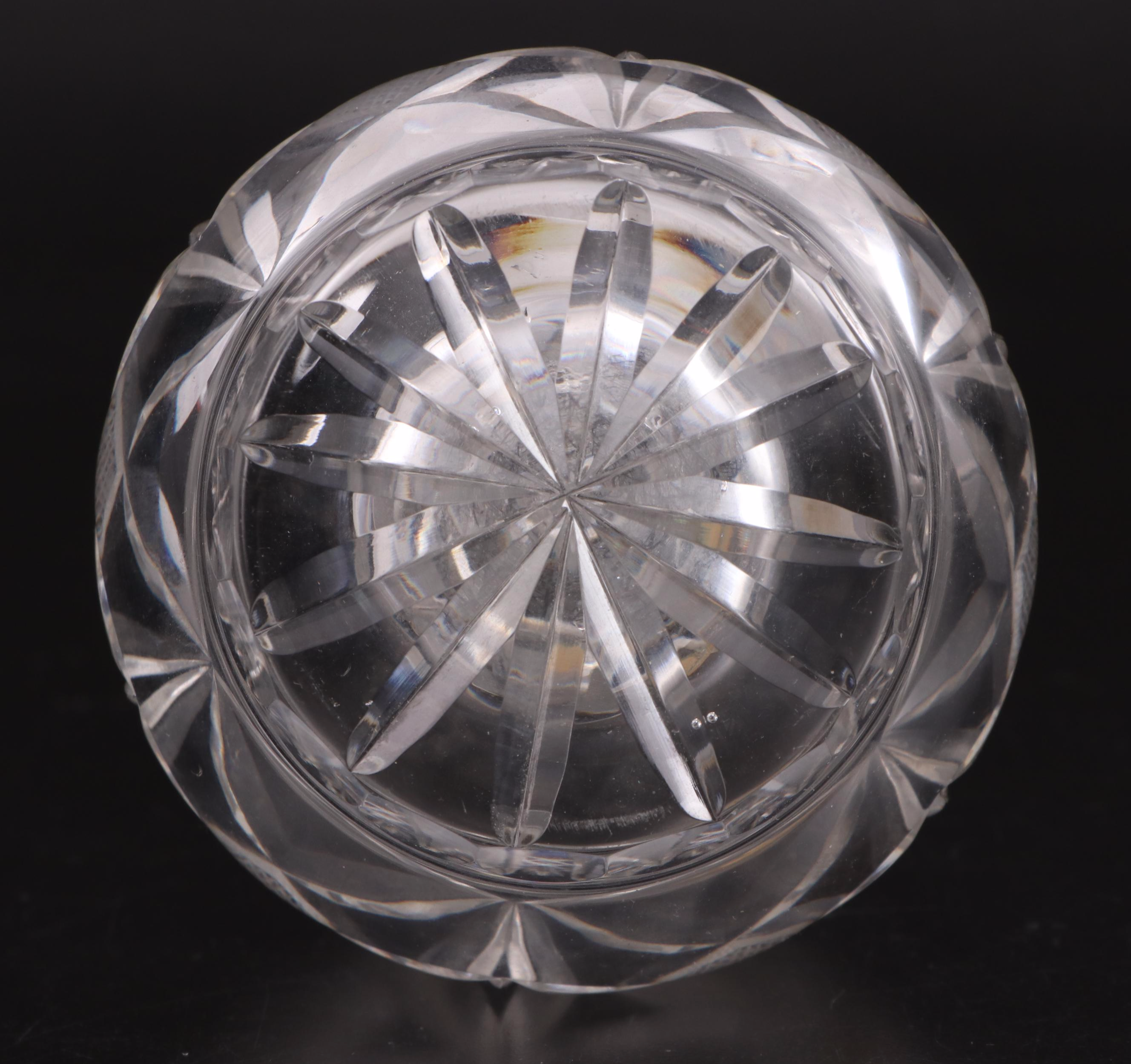 Imperlux East German Cut Crystal Decanter and Liqueur Glasses