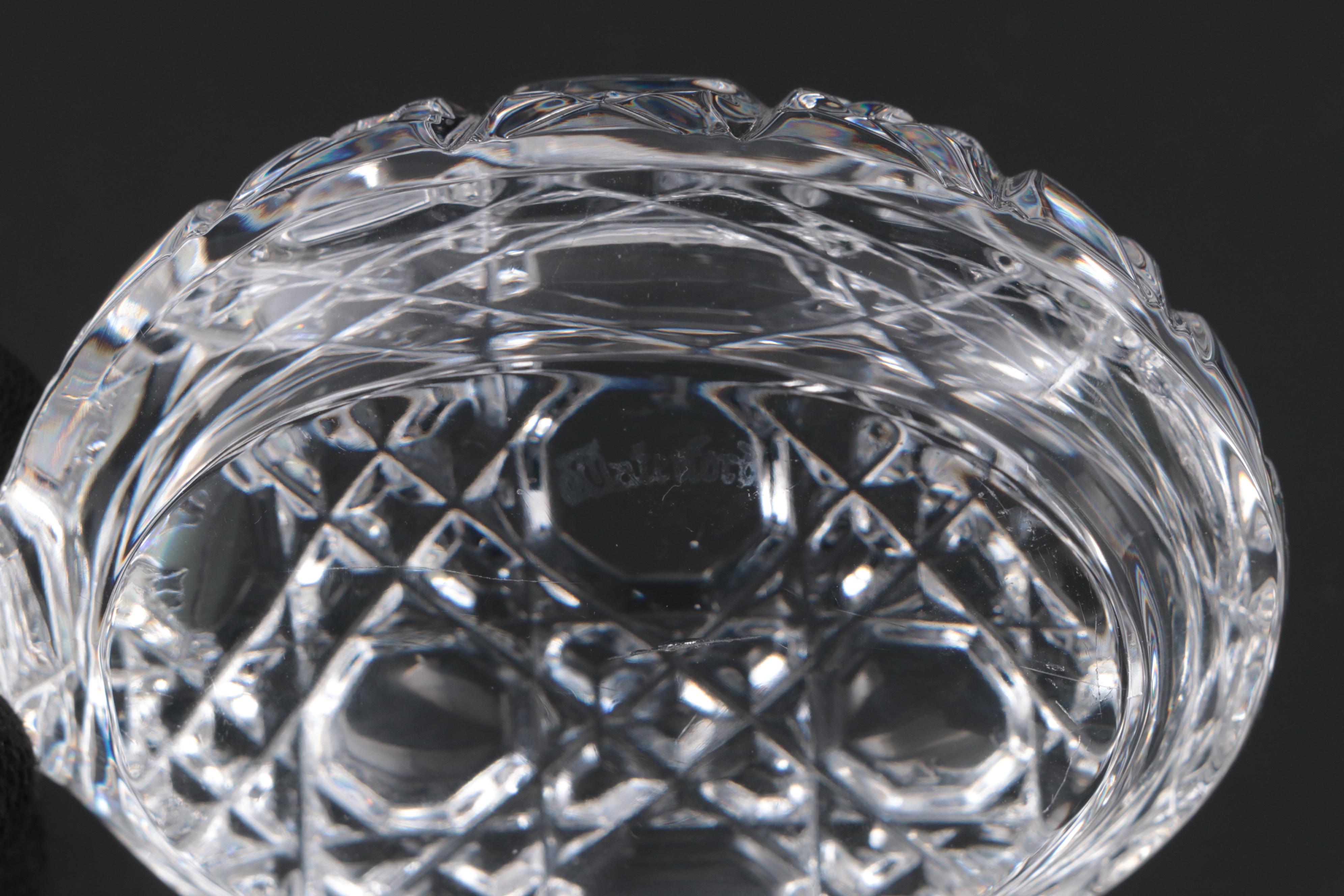 Waterford Crystal "Turtle" Paperweight, Orrefors Bear and Glass Mouse