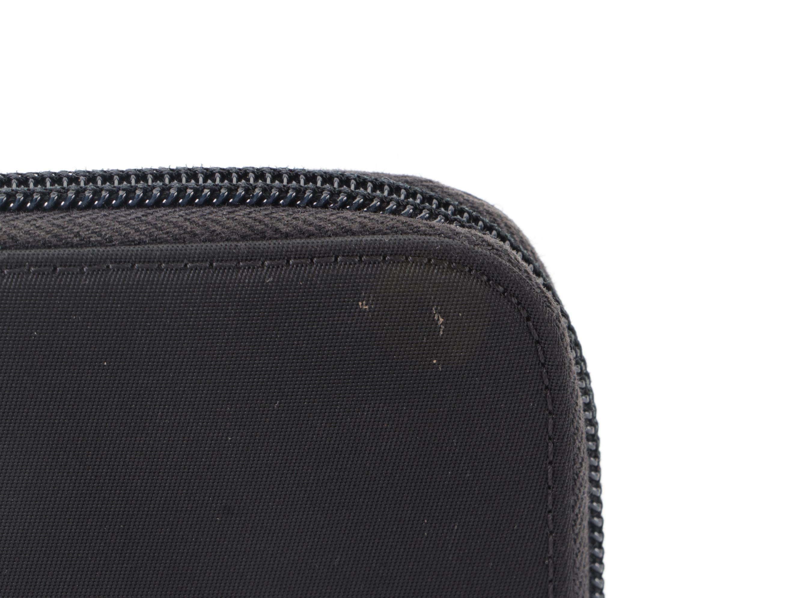 Prada Zip-Around Wallet in Black Nylon