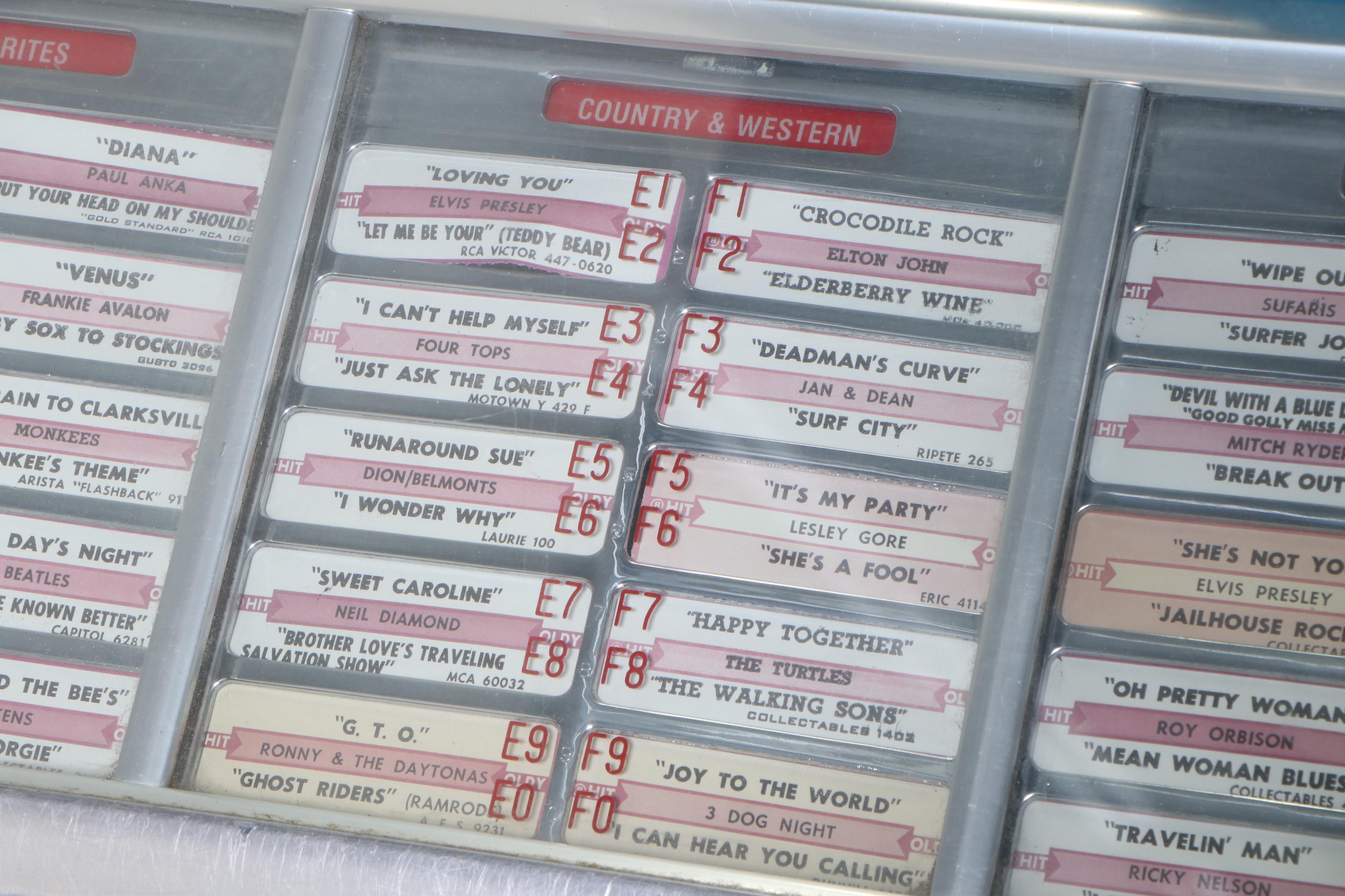 Seeburg Select-O-Matic 100C Deluxe High Fidelity Jukebox and Records, 1950s