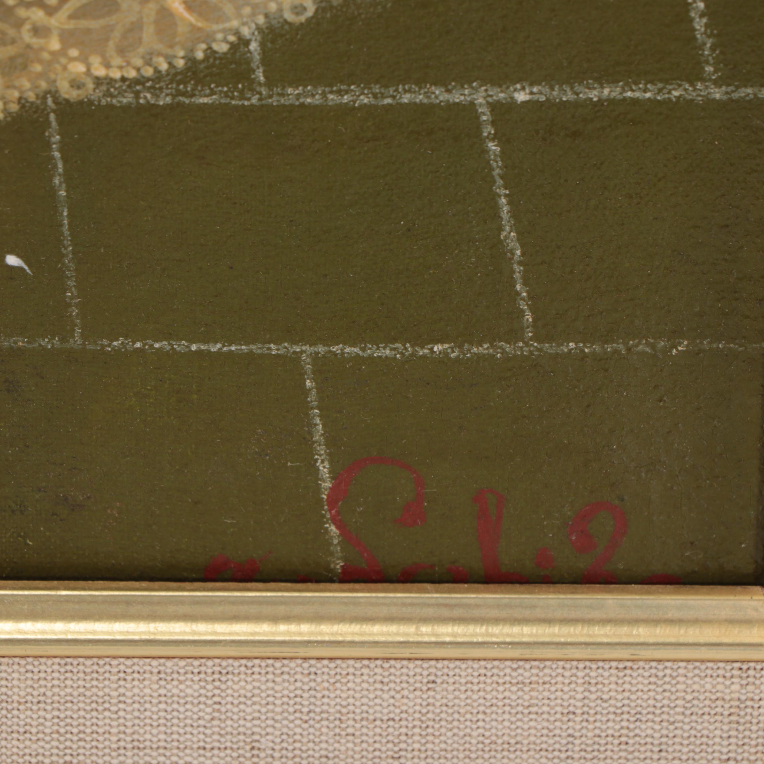 Agapito Labios Oil Painting of Child, Mid-20th Century