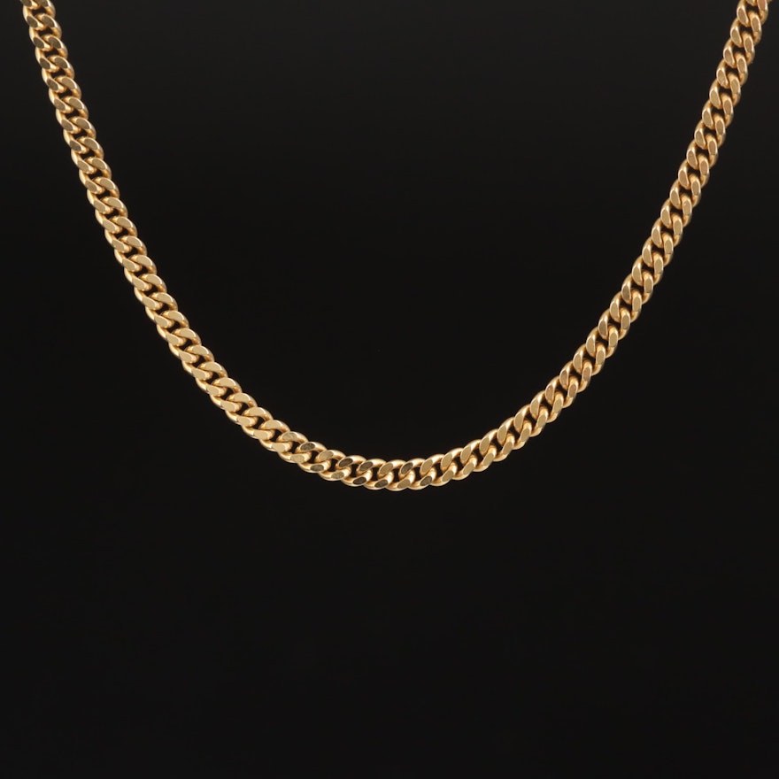 Italian 14K Curb Chain Necklace