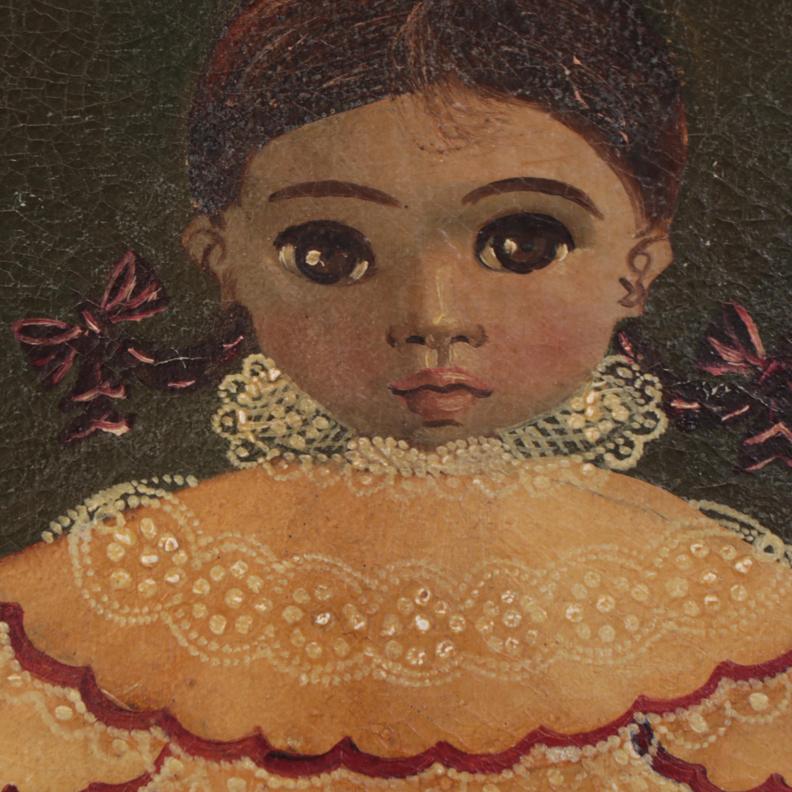 Agapito Labios Oil Painting of Child, Mid-20th Century
