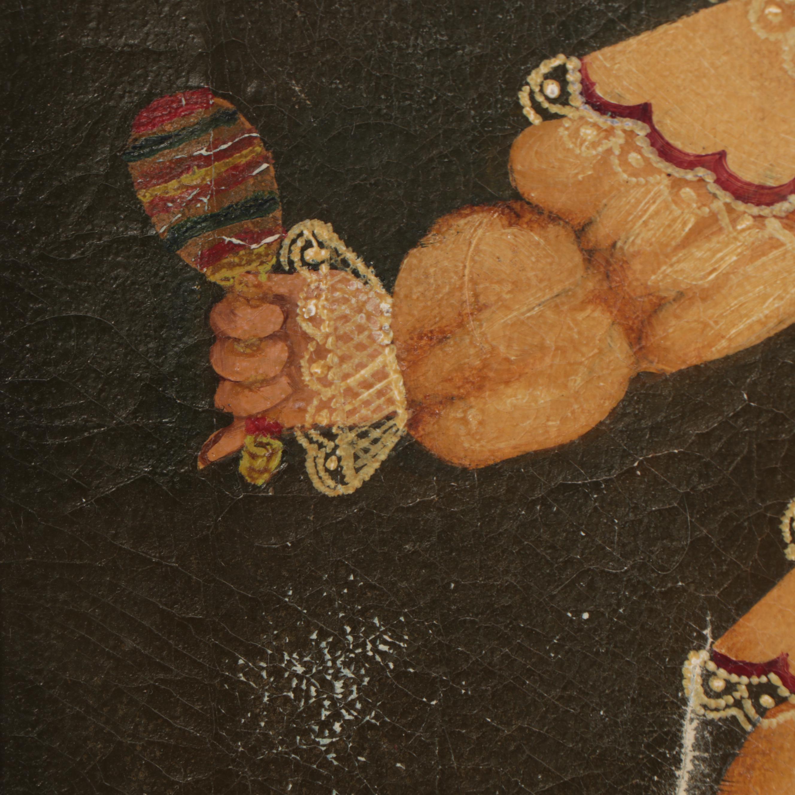 Agapito Labios Oil Painting of Child, Mid-20th Century