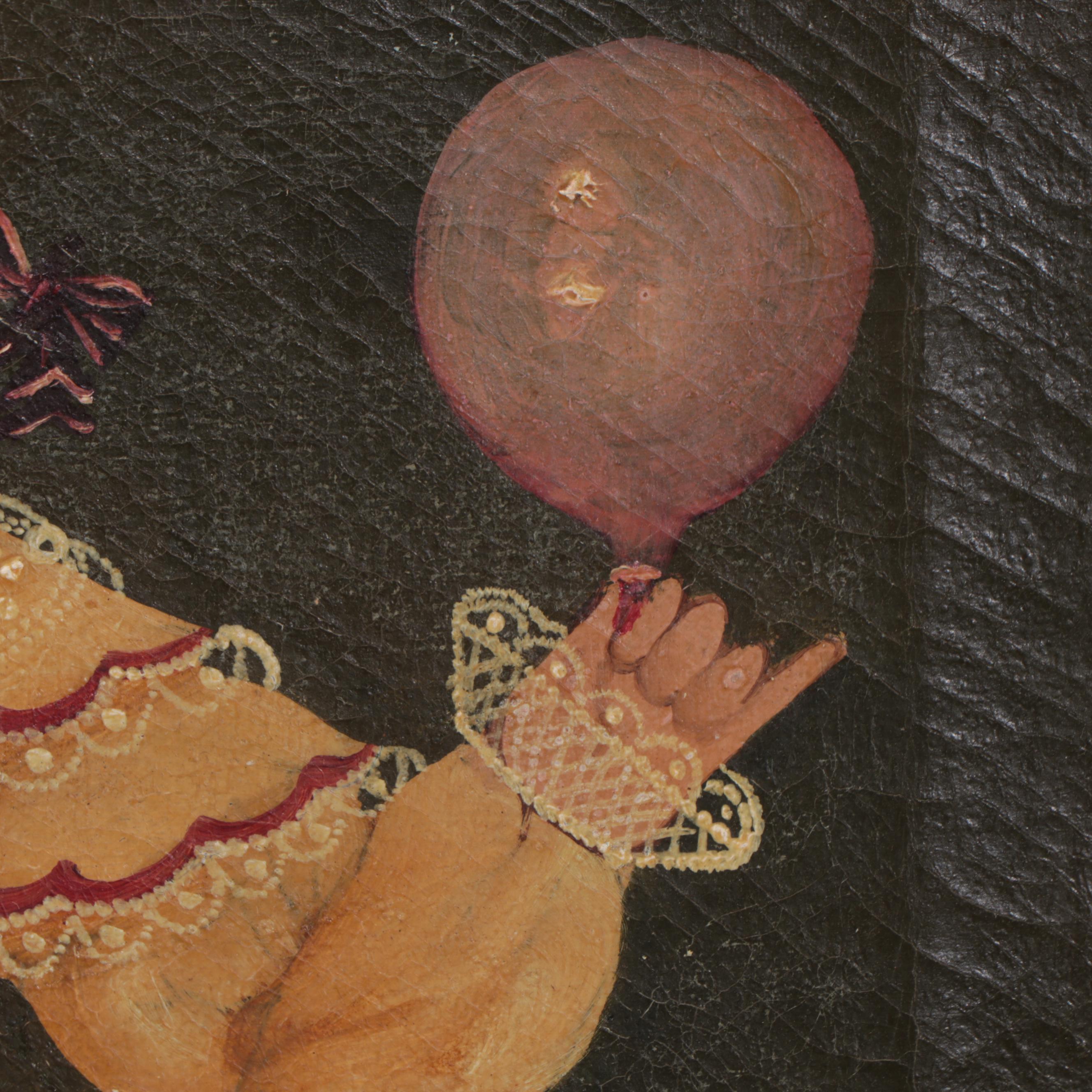 Agapito Labios Oil Painting of Child, Mid-20th Century