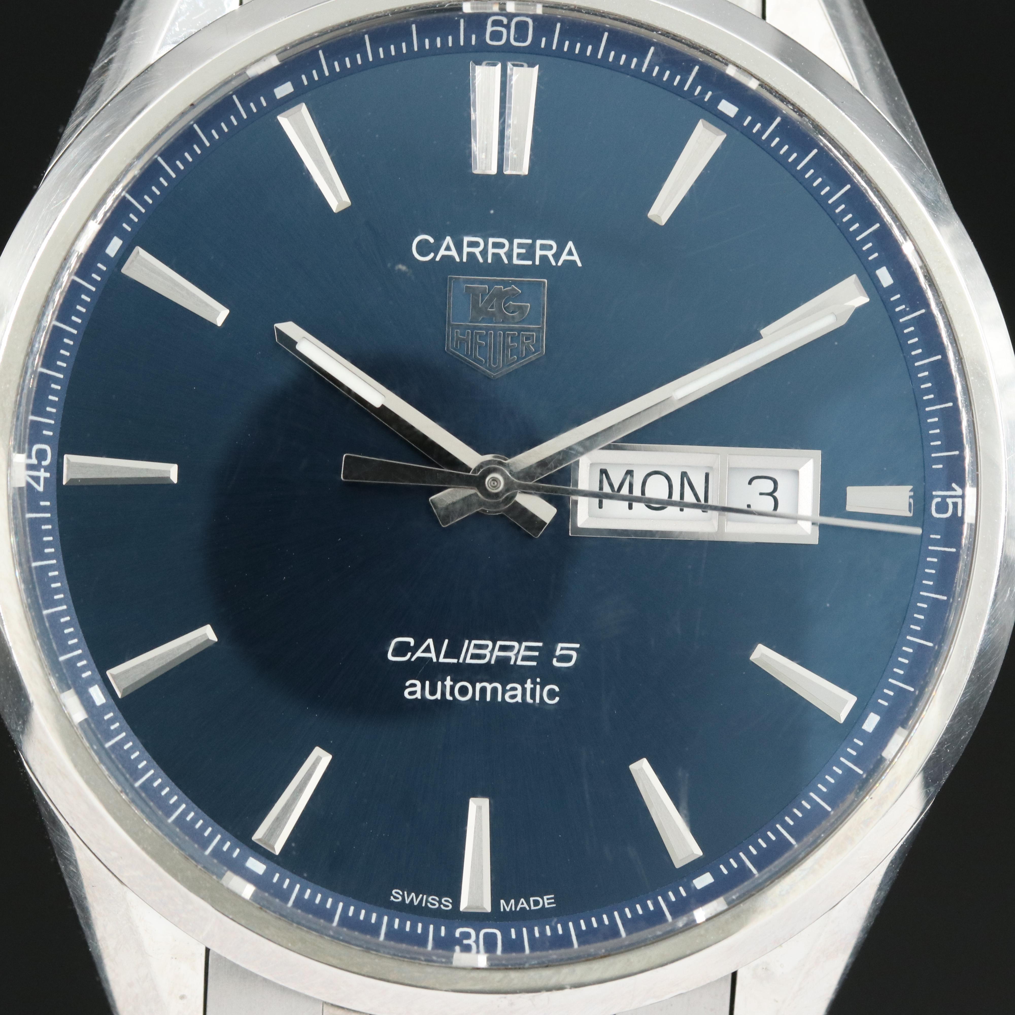 TAG Heuer Carrera Calibre 5 Automatic Day/Date Stainless Steel Watch