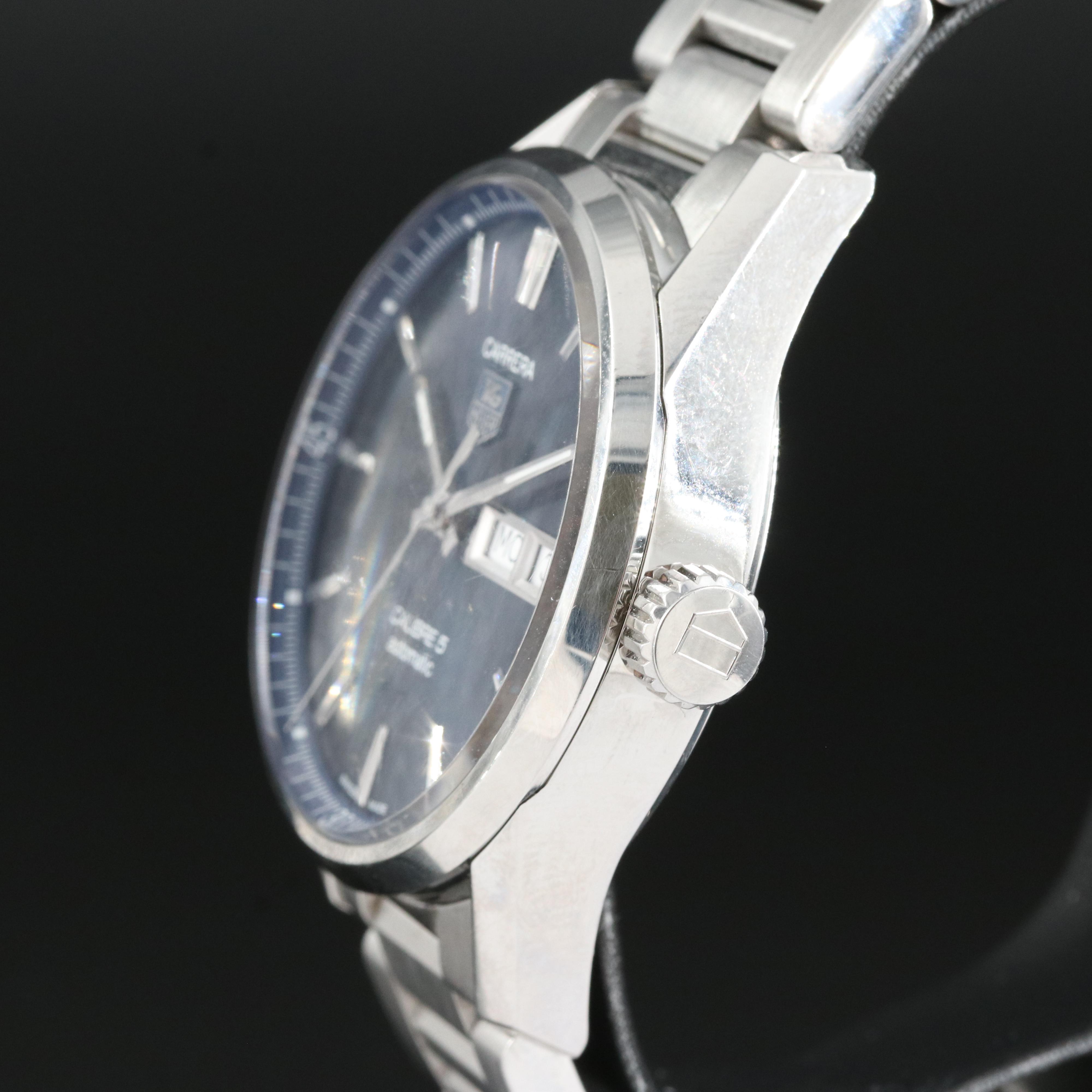 TAG Heuer Carrera Calibre 5 Automatic Day/Date Stainless Steel Watch