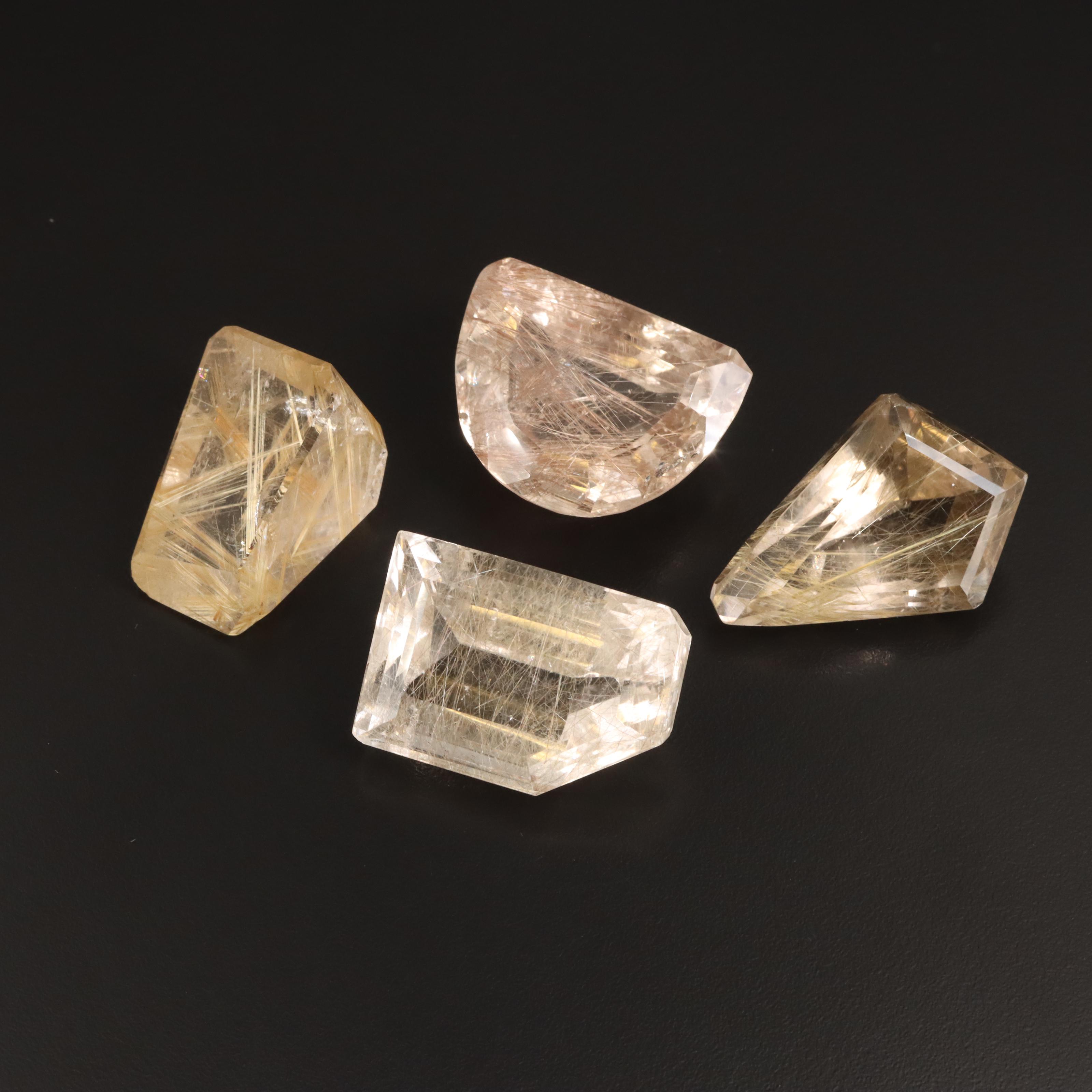 Loose 442.84 CTW Rutilated Quartz Assortment