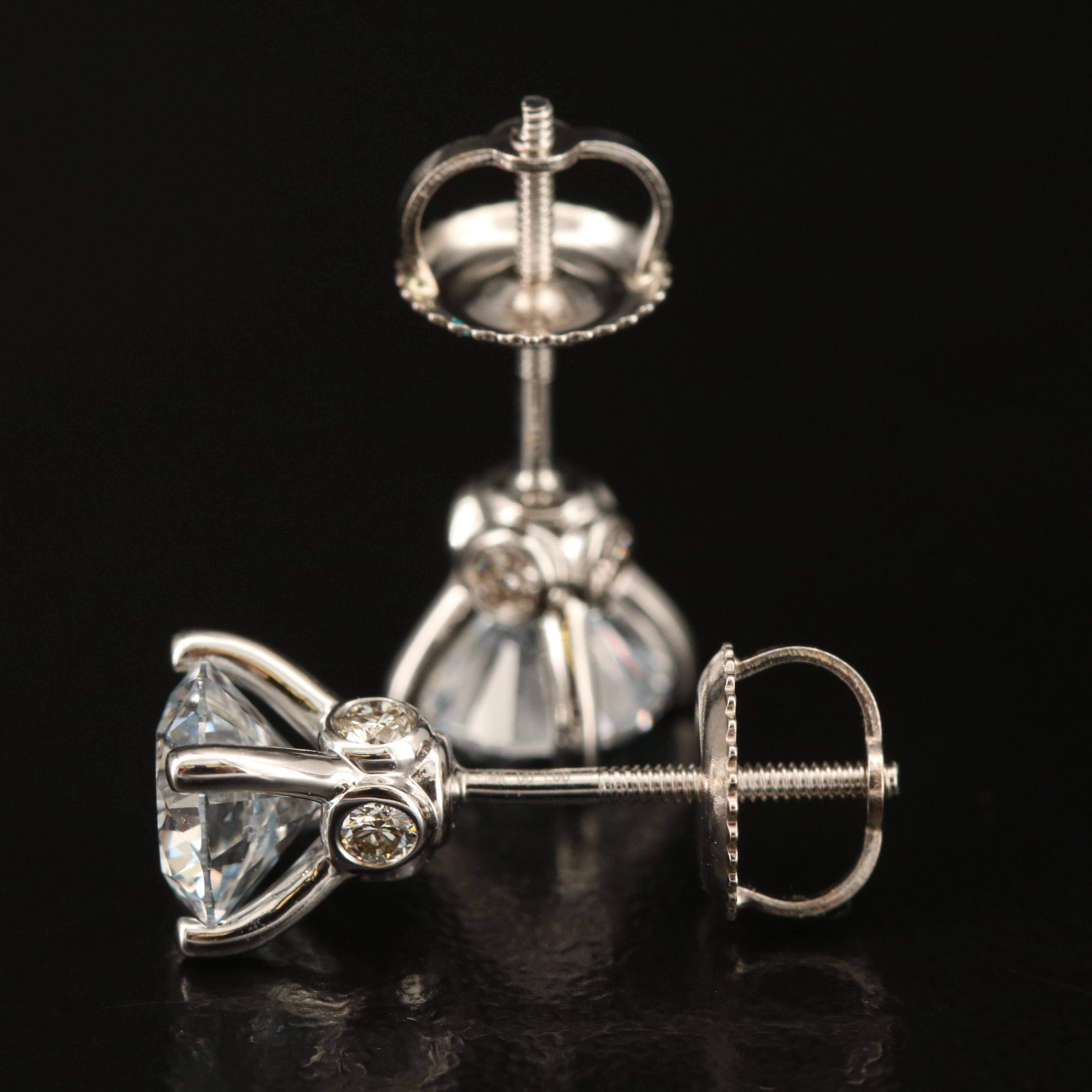 14K 1.82 CTW Lab Grown Diamond Stud Earrings