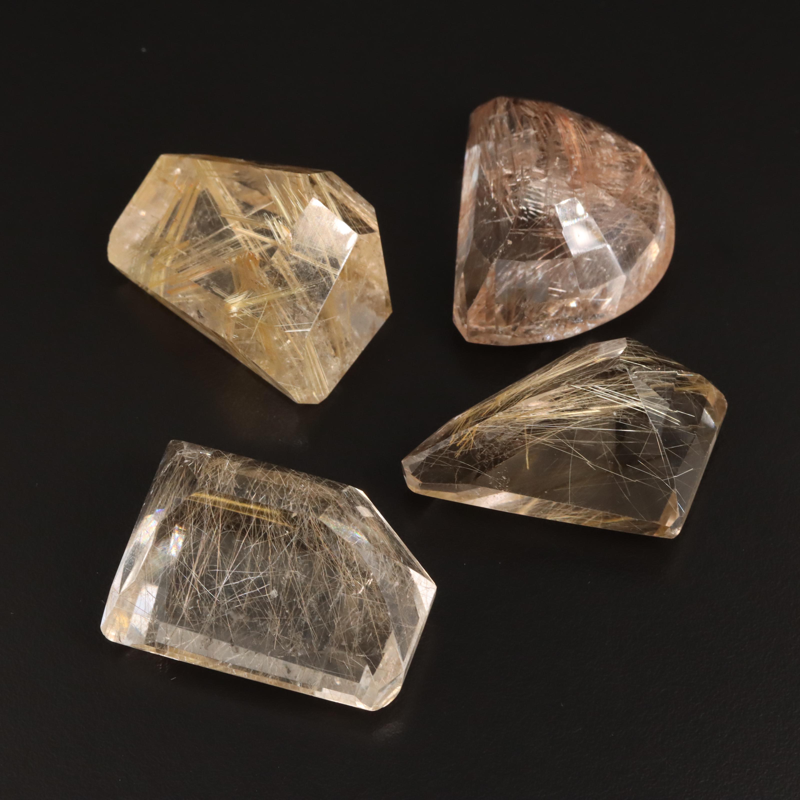 Loose 442.84 CTW Rutilated Quartz Assortment