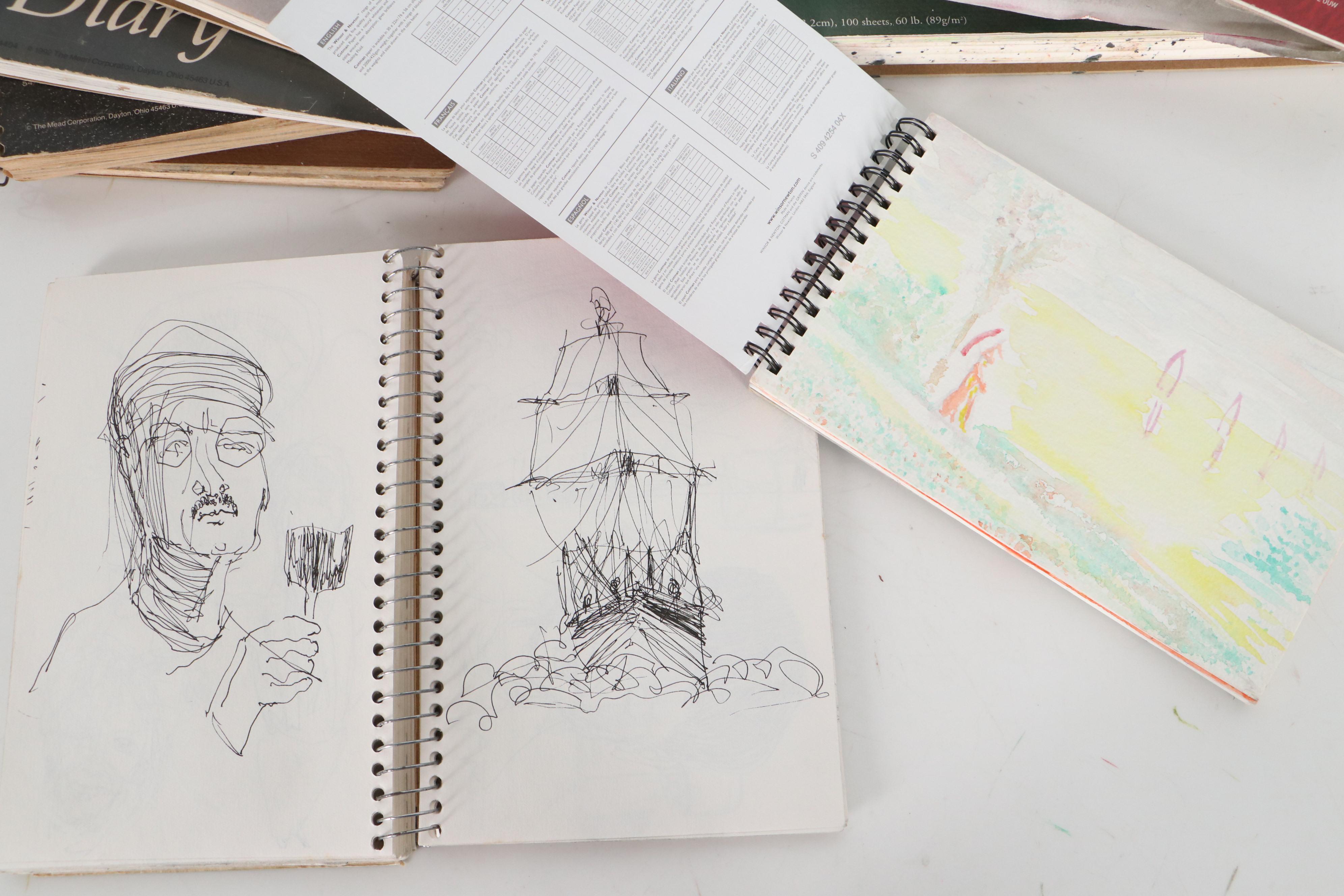 Jim Guest Sketchbooks of Figurative Drawings and Watercolors