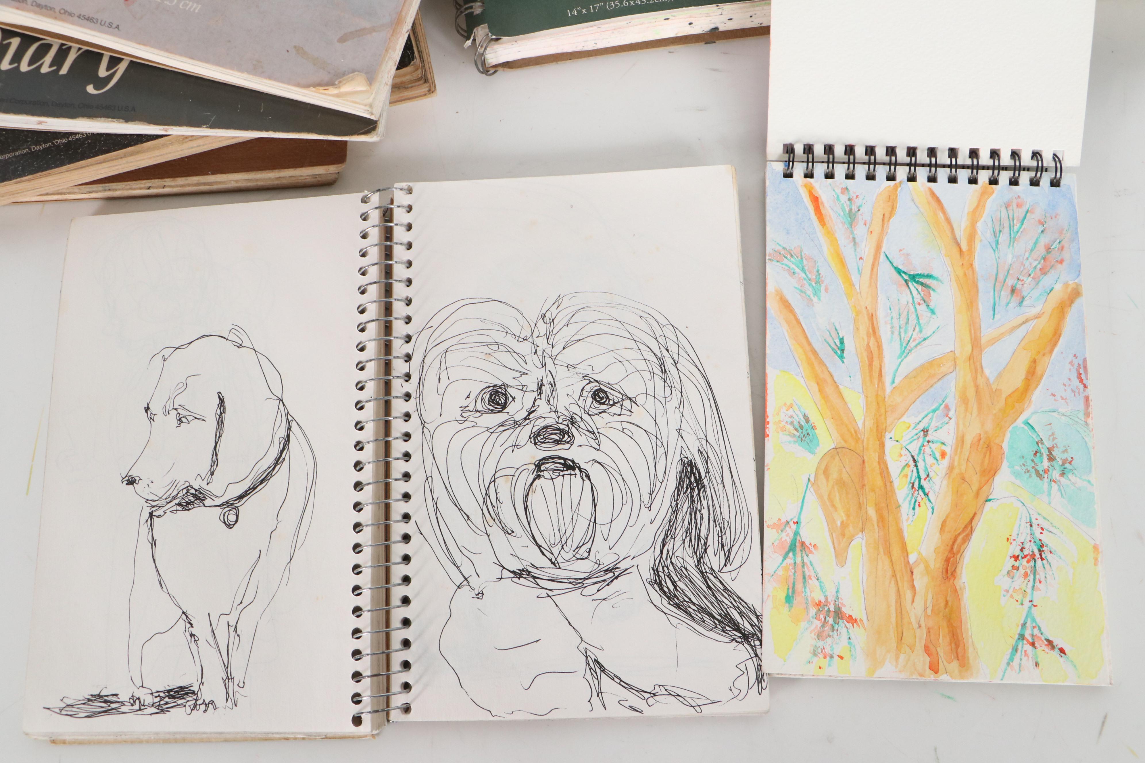 Jim Guest Sketchbooks of Figurative Drawings and Watercolors
