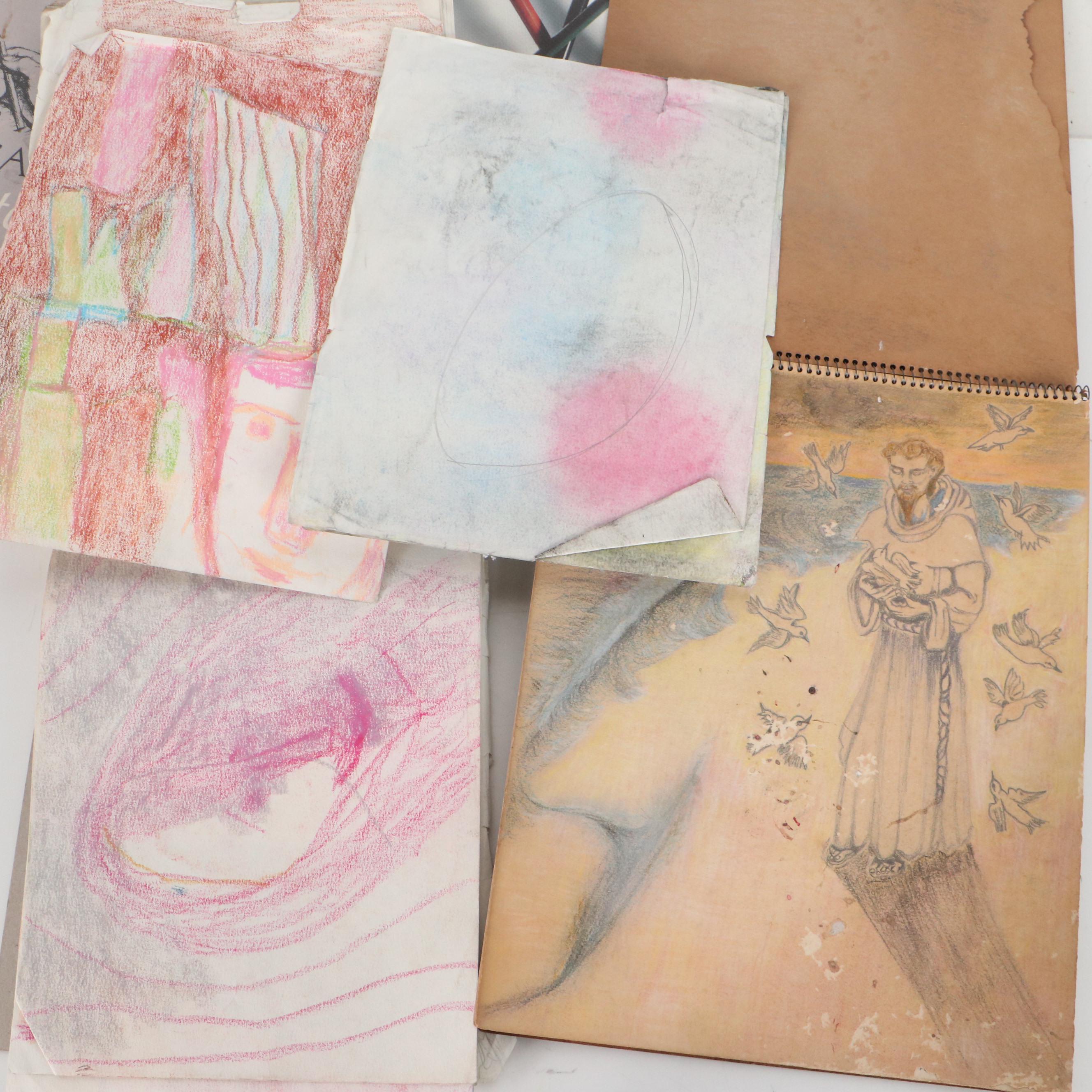 Jim Guest Sketchbooks of Figurative Drawings and Watercolors
