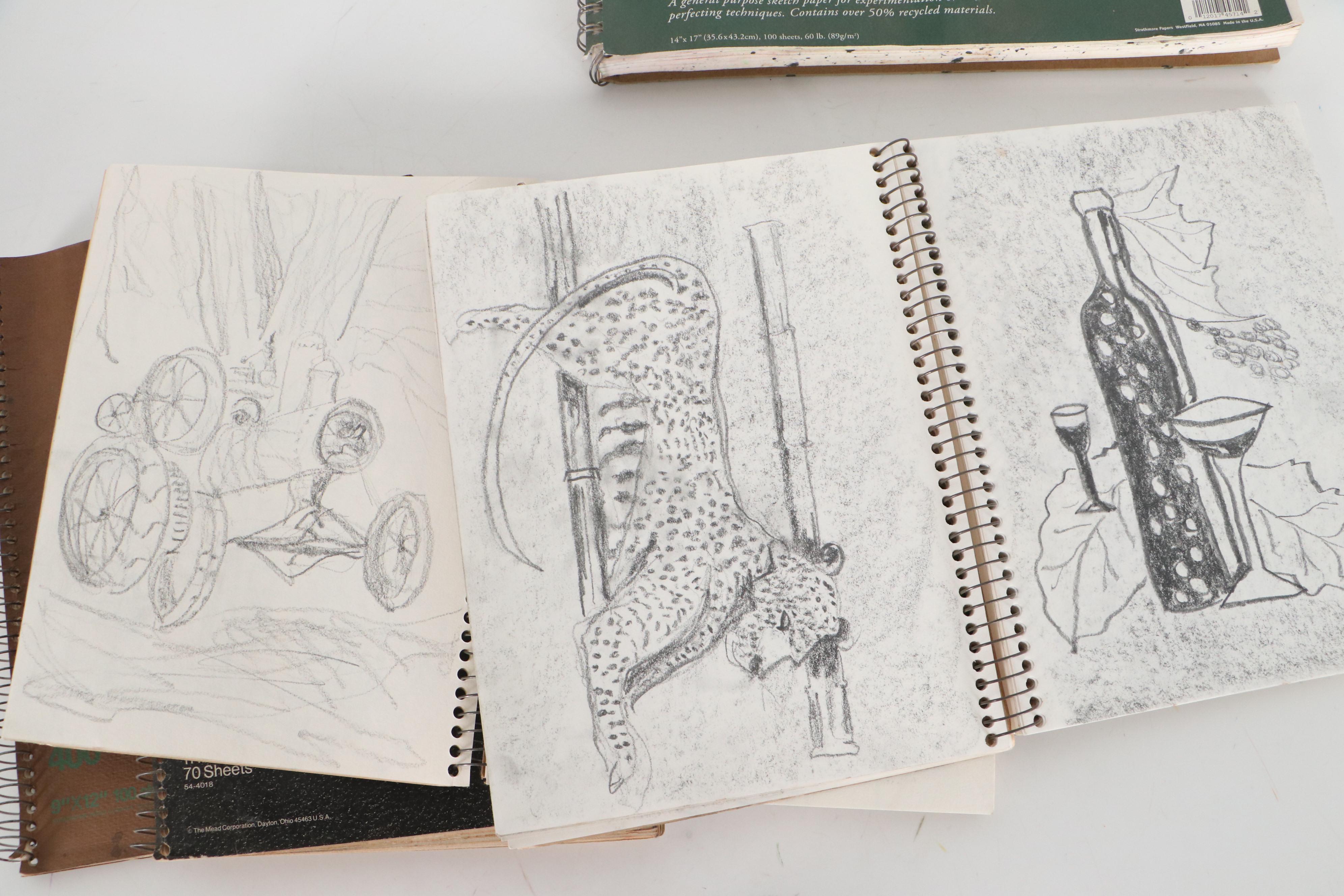 Jim Guest Sketchbooks of Figurative Drawings and Watercolors