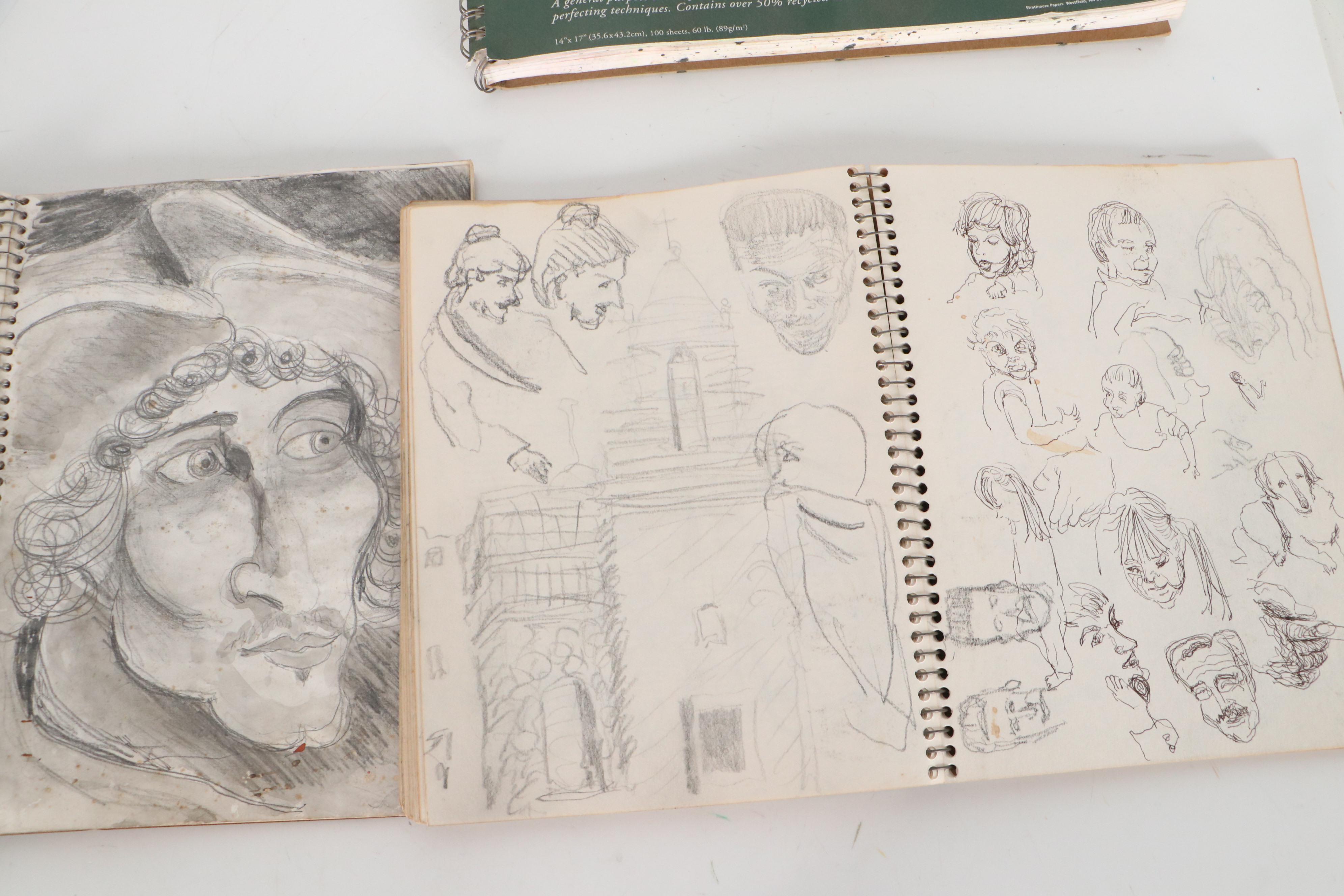 Jim Guest Sketchbooks of Figurative Drawings and Watercolors