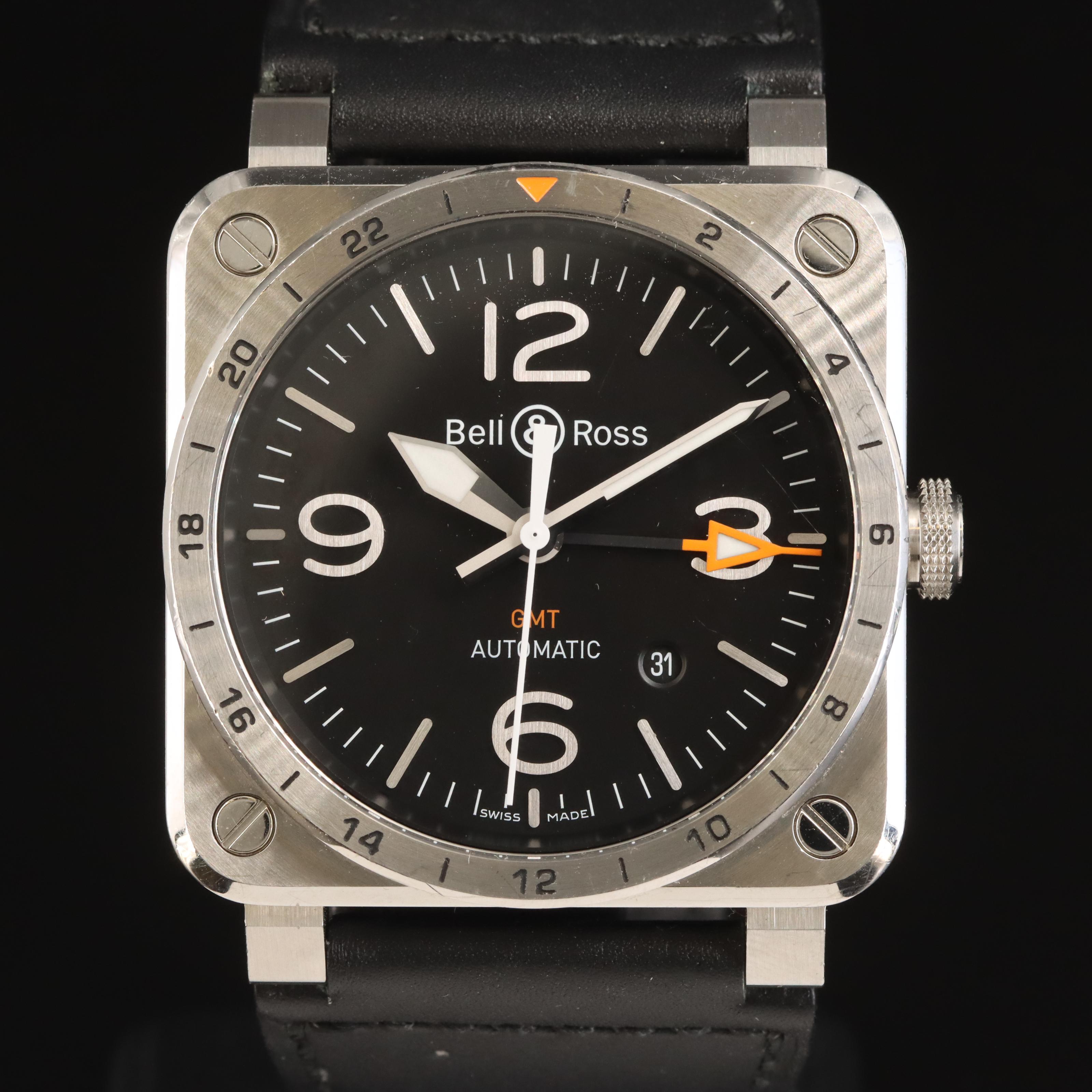 Bell & Ross GMT Date Automatic Stainless Steel Watch