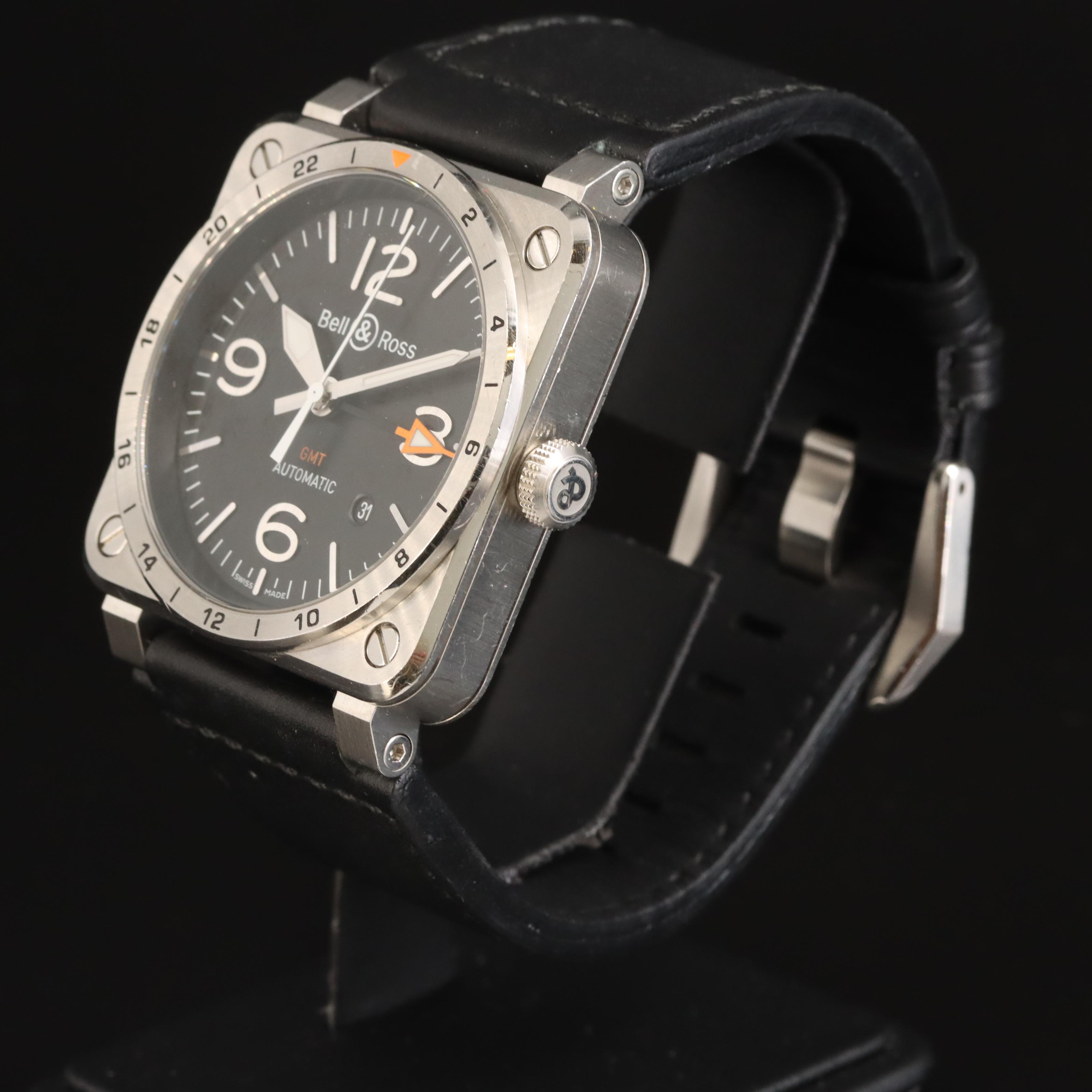 Bell & Ross GMT Date Automatic Stainless Steel Watch