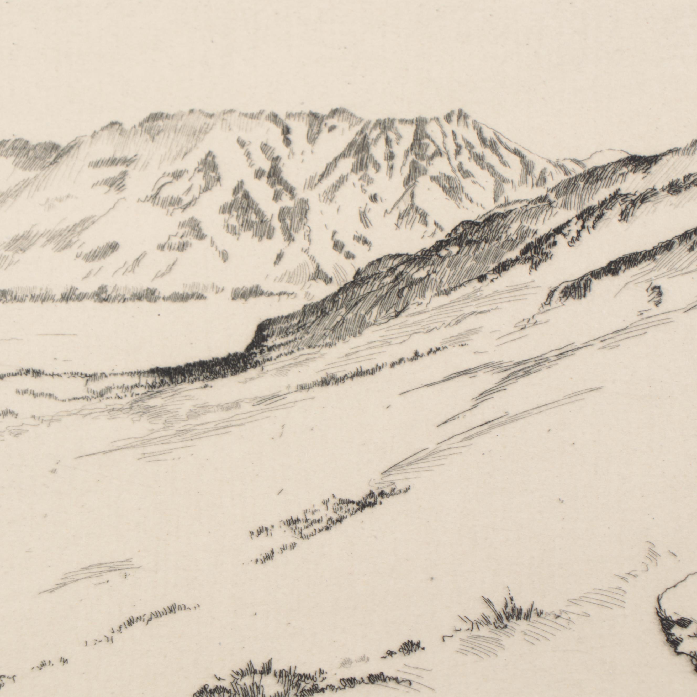 Lee Sturges Mountain Landscape Etchings, Circa 1925