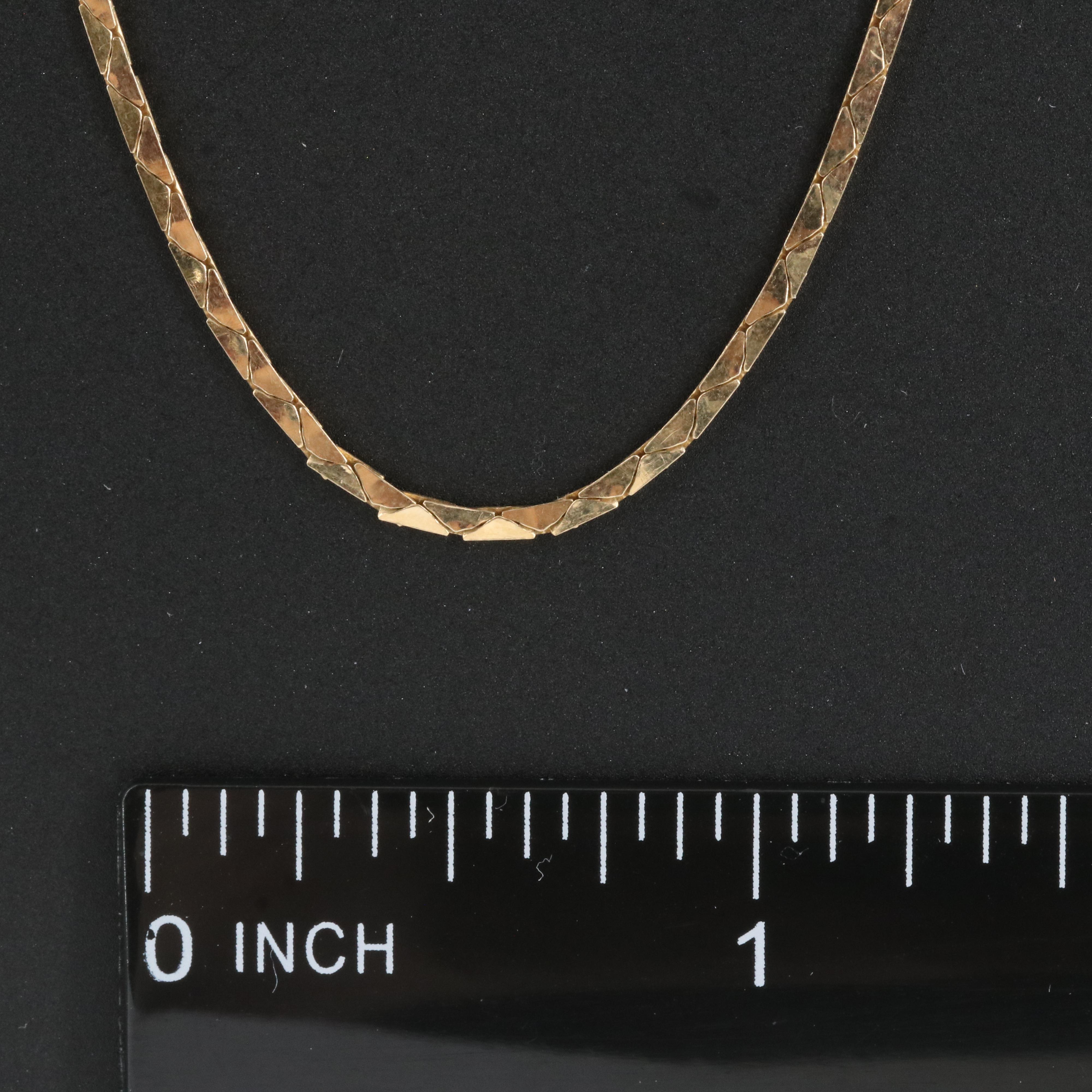 Italian 14K Cobra Chain Necklace