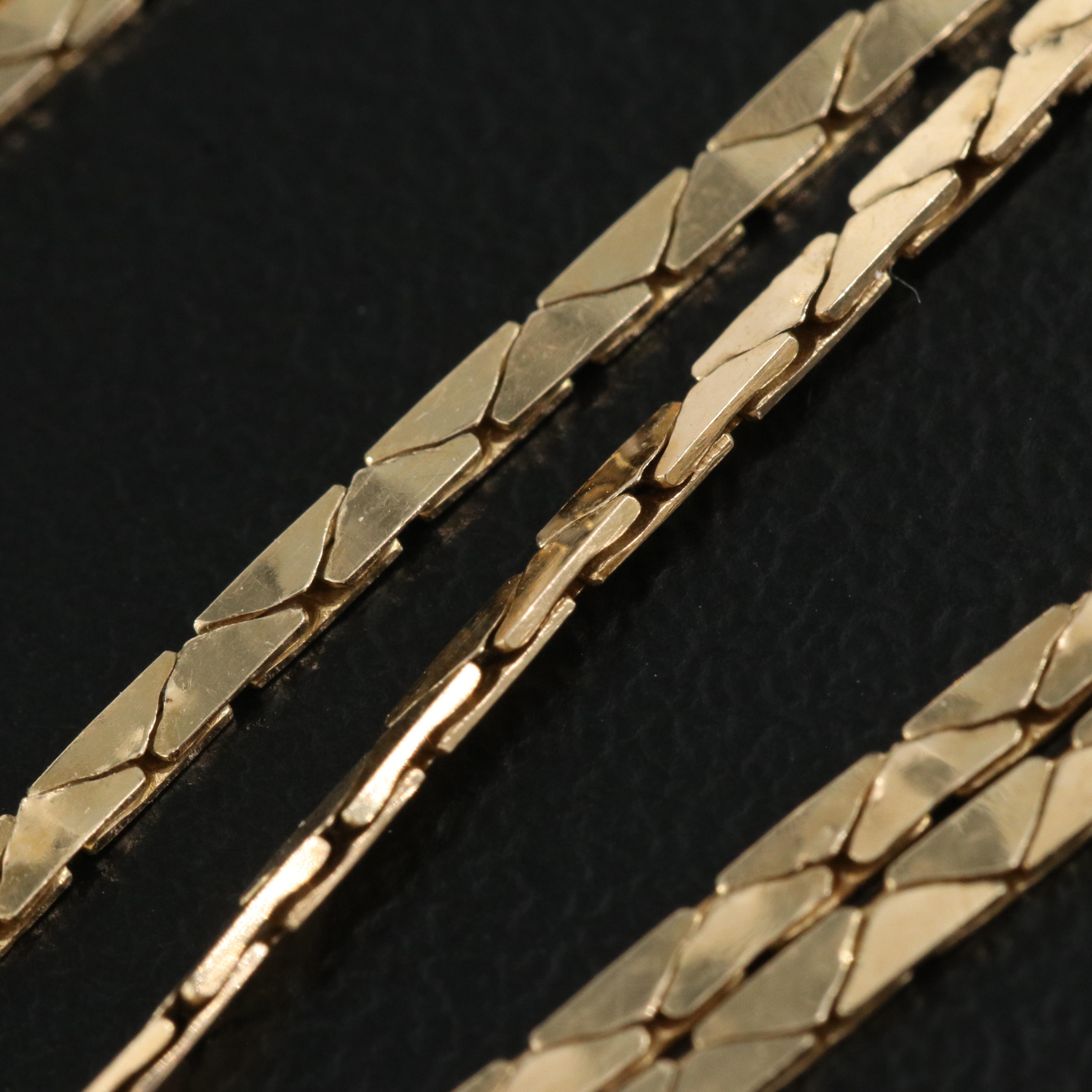Italian 14K Cobra Chain Necklace