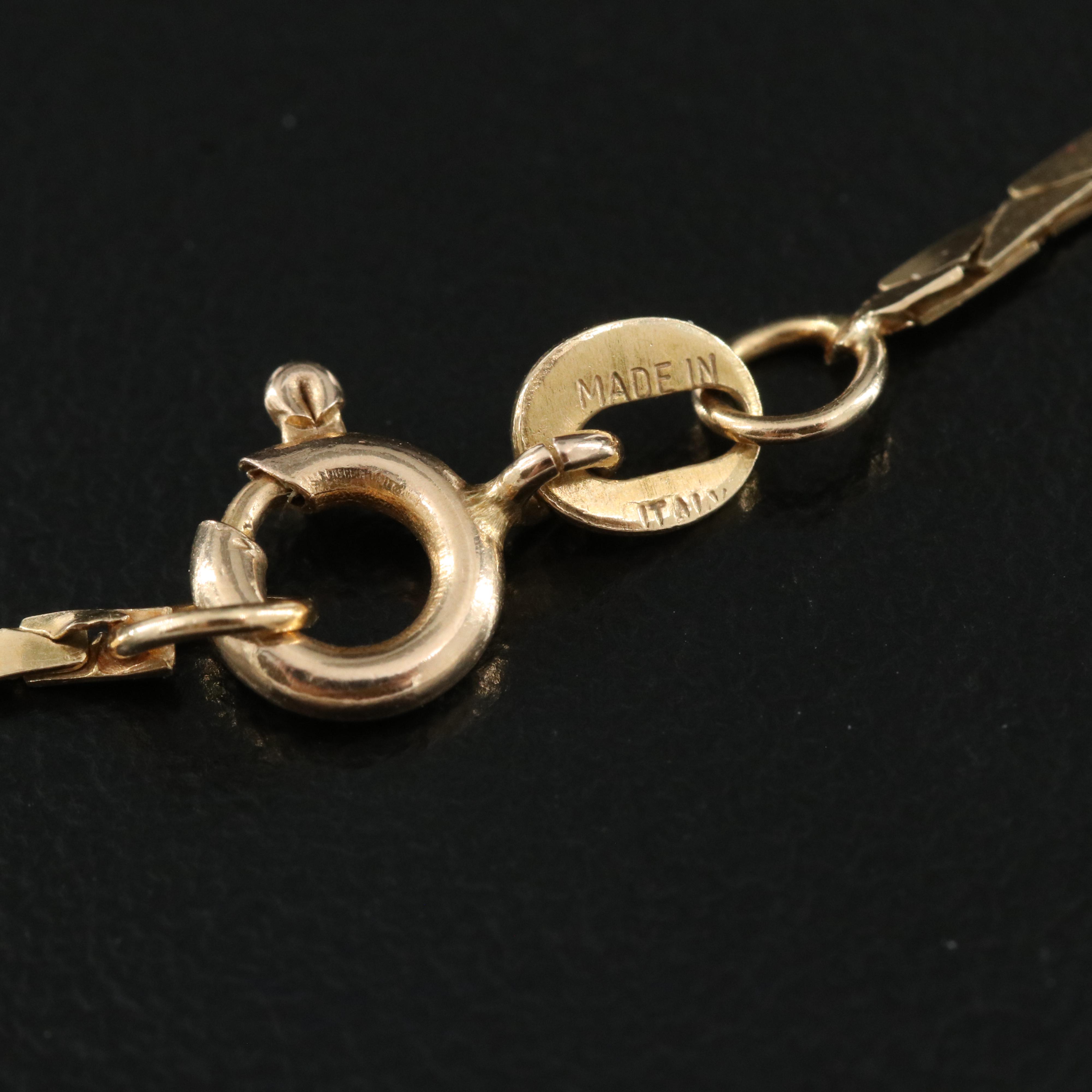 Italian 14K Cobra Chain Necklace