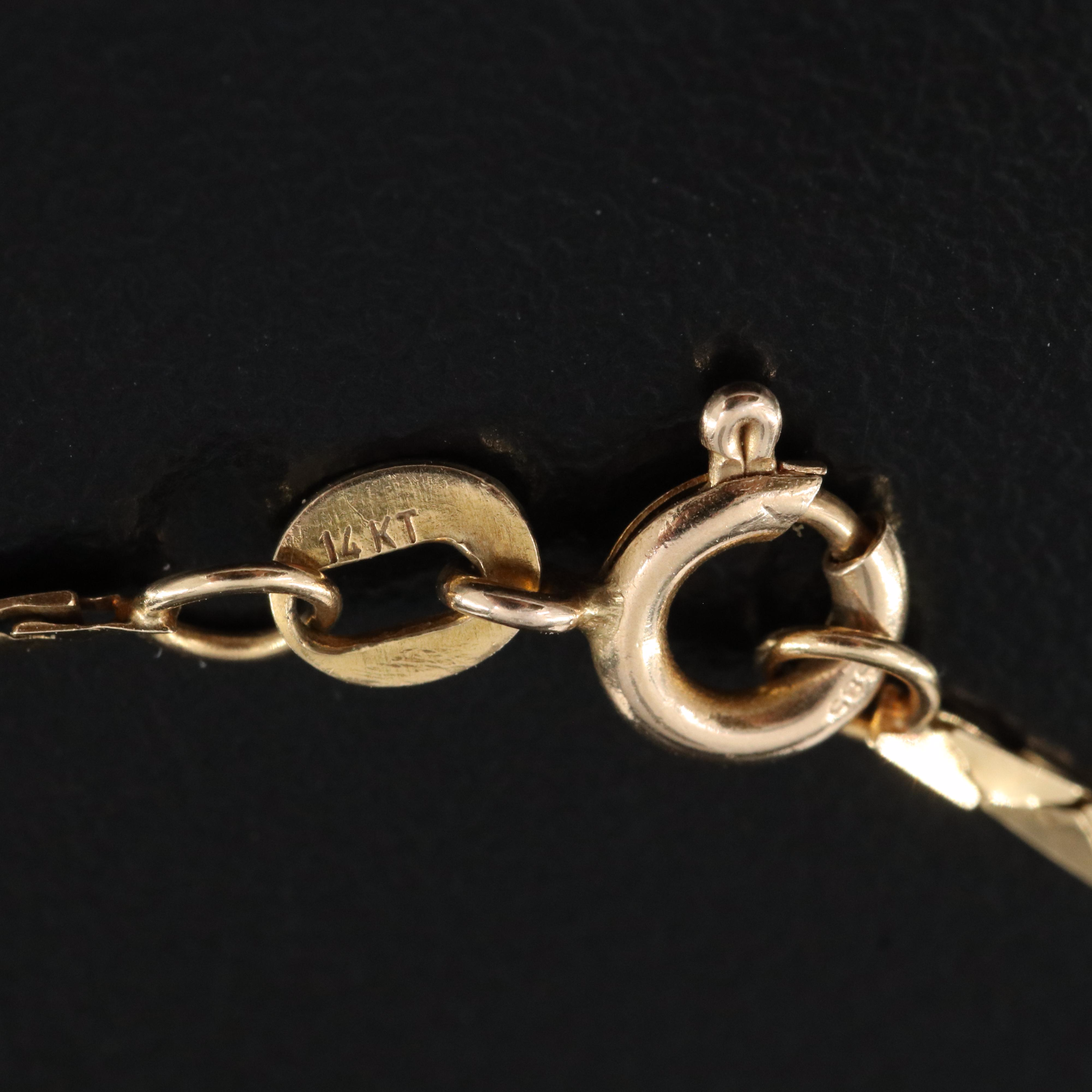 Italian 14K Cobra Chain Necklace