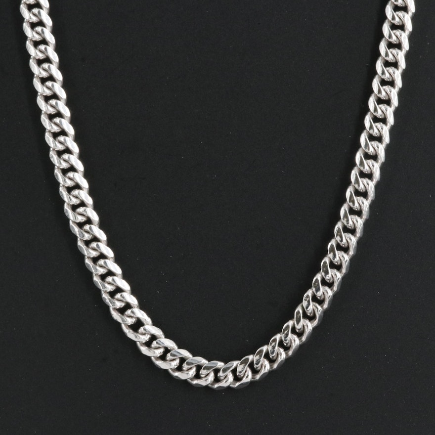 Sterling Curb Chain Necklace