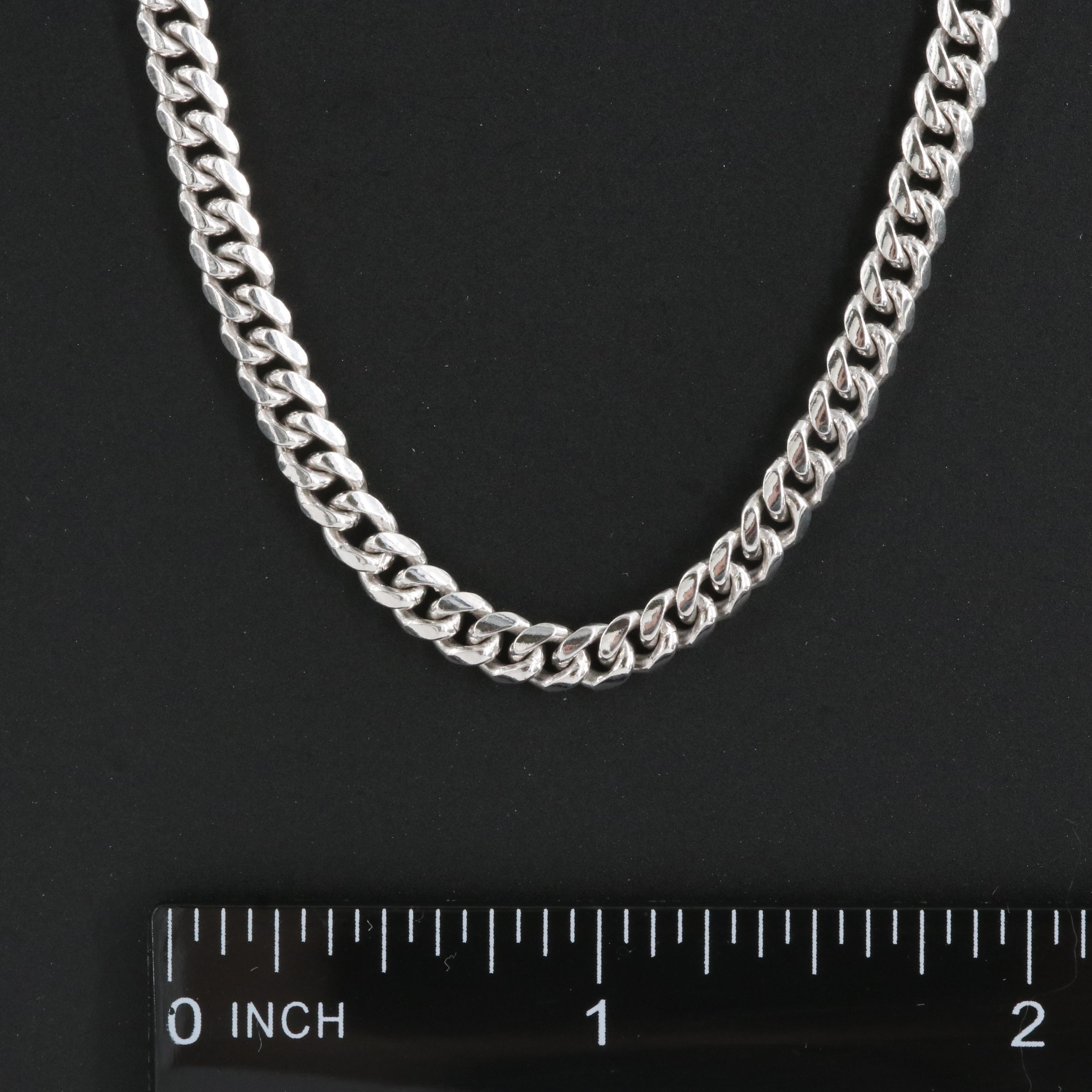 Sterling Curb Chain Necklace