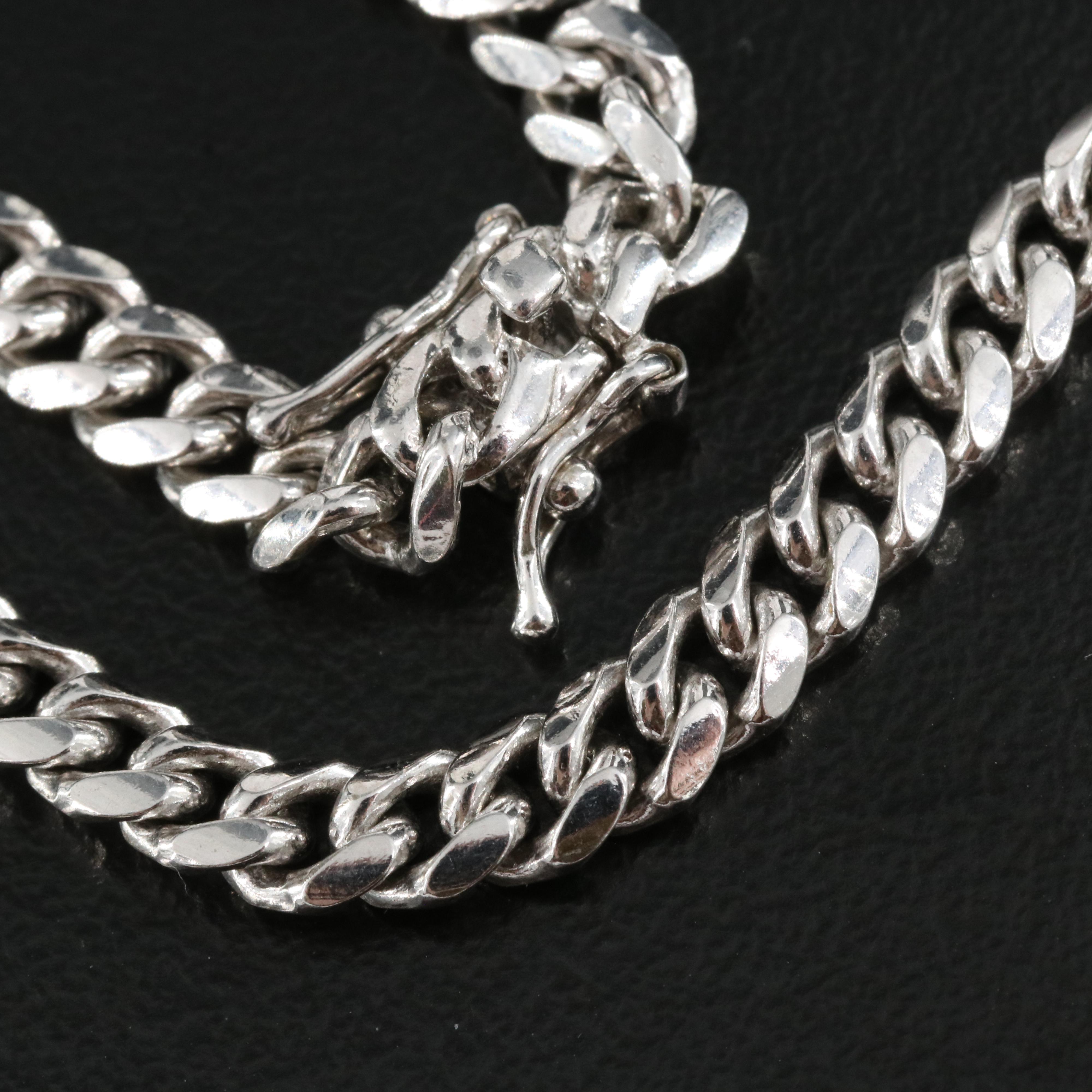 Sterling Curb Chain Necklace