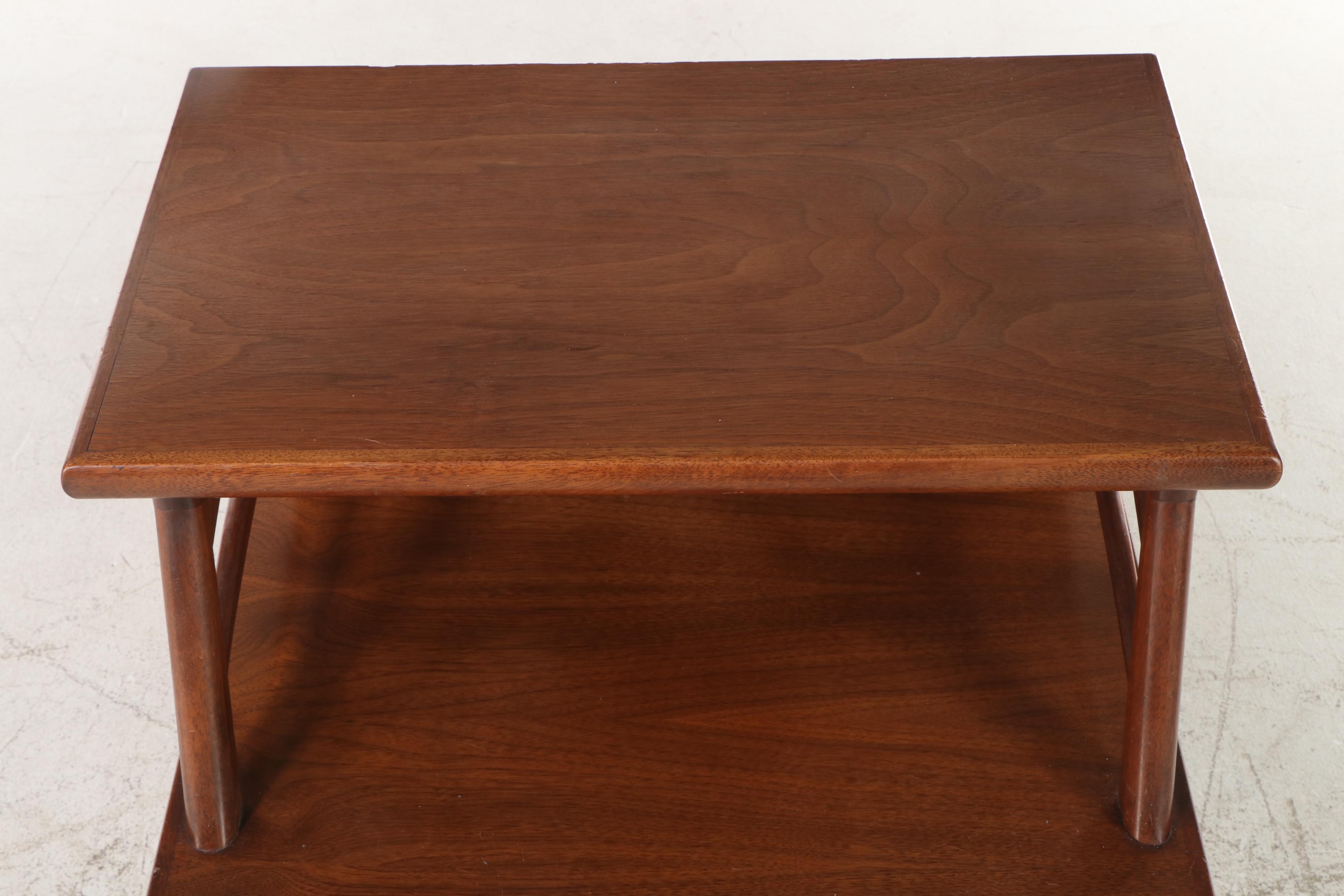Kent-Coffey "The Appleton" Mid Century Modern Walnut and Mahogany Nightstand