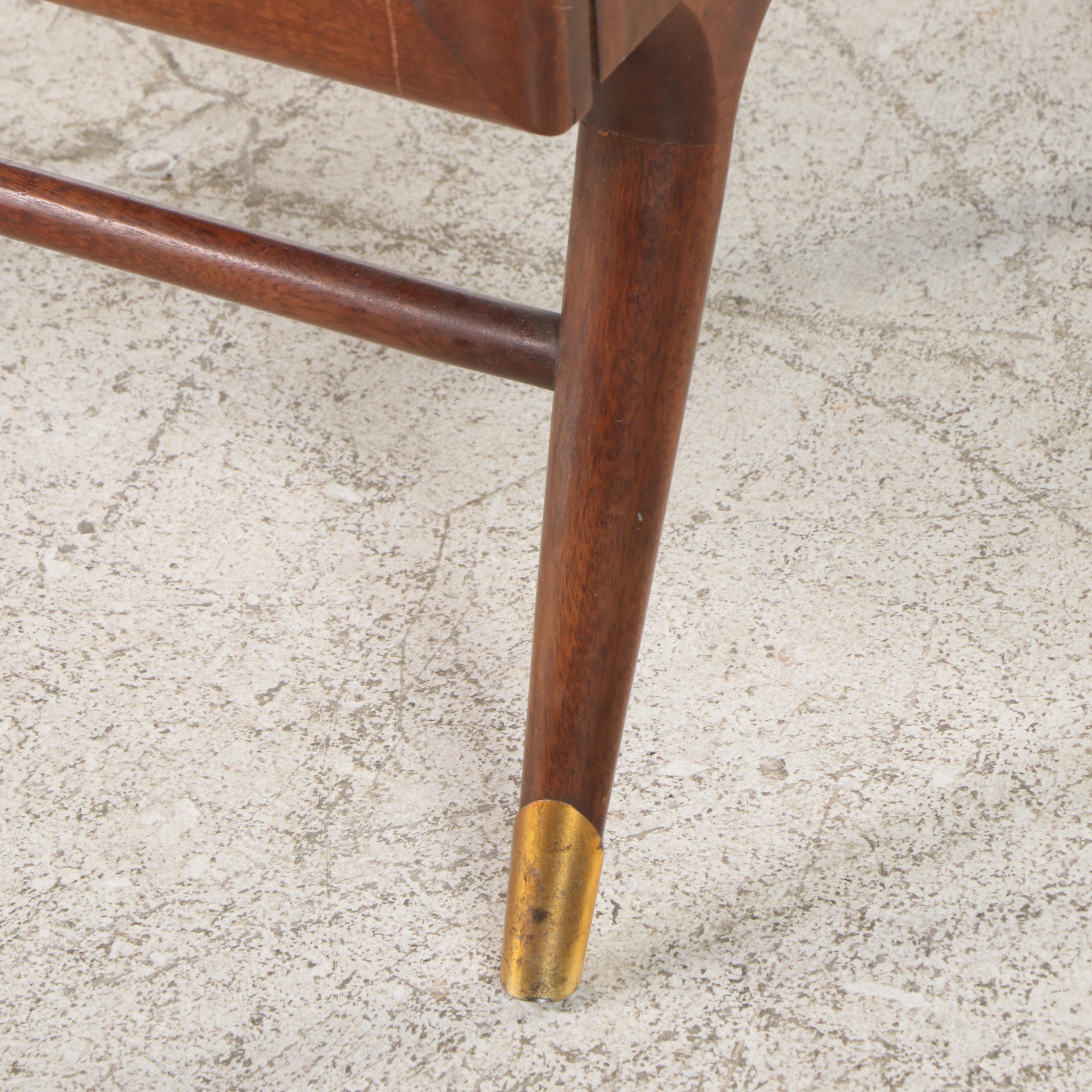 Kent-Coffey "The Appleton" Mid Century Modern Walnut and Mahogany Nightstand