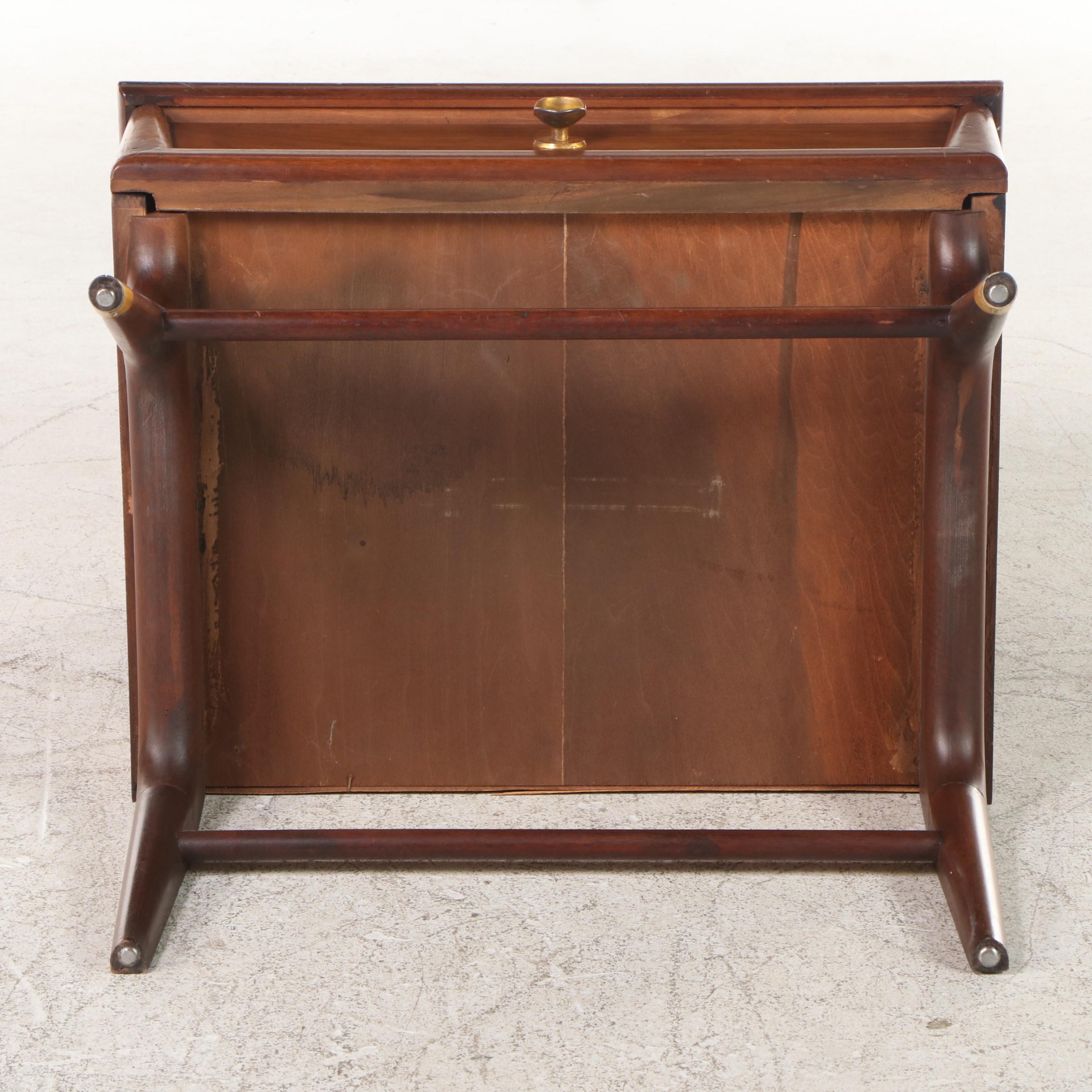 Kent-Coffey "The Appleton" Mid Century Modern Walnut and Mahogany Nightstand