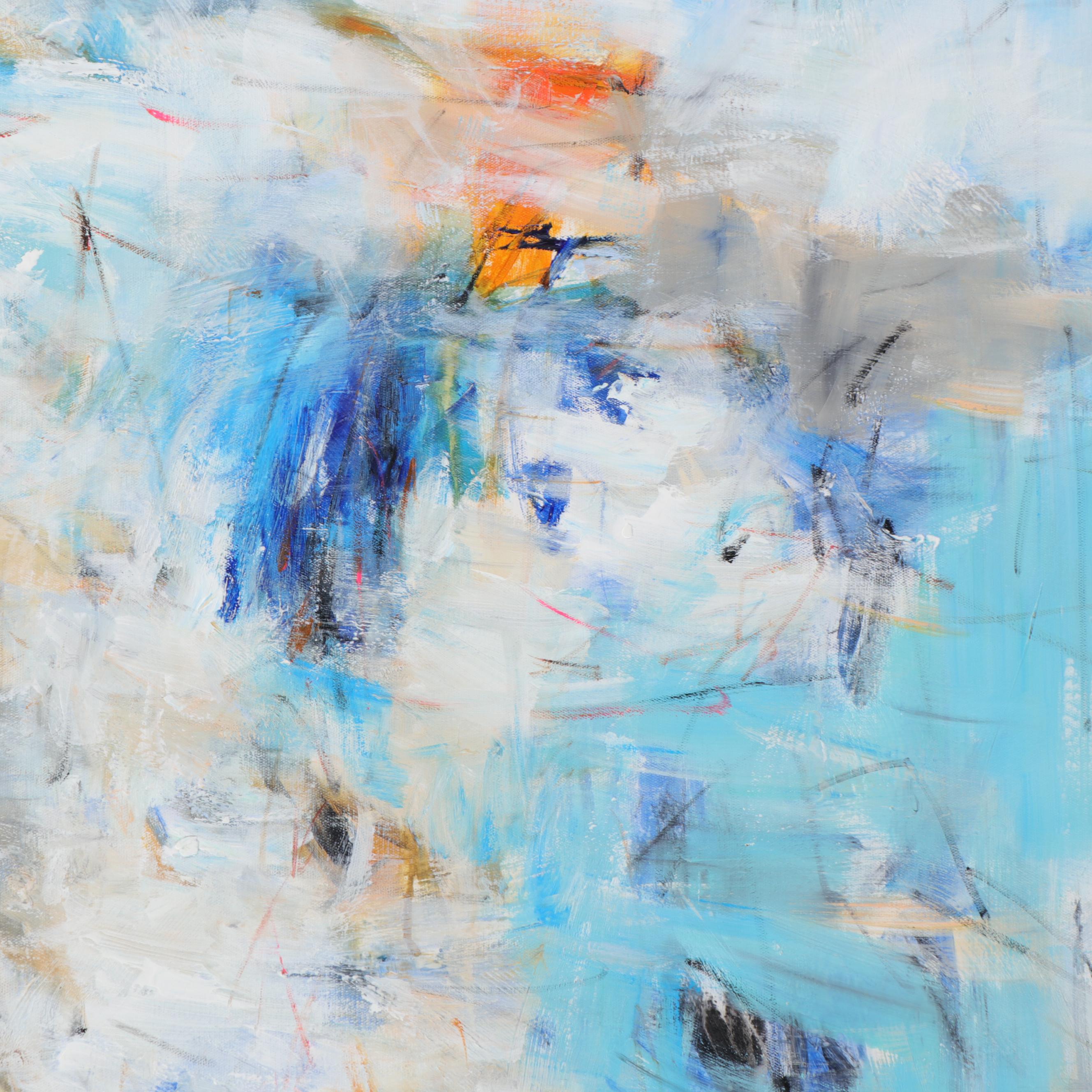 Ron Chun Large-Scale Abstract Expressionist Style Oil Painting, 21st Century