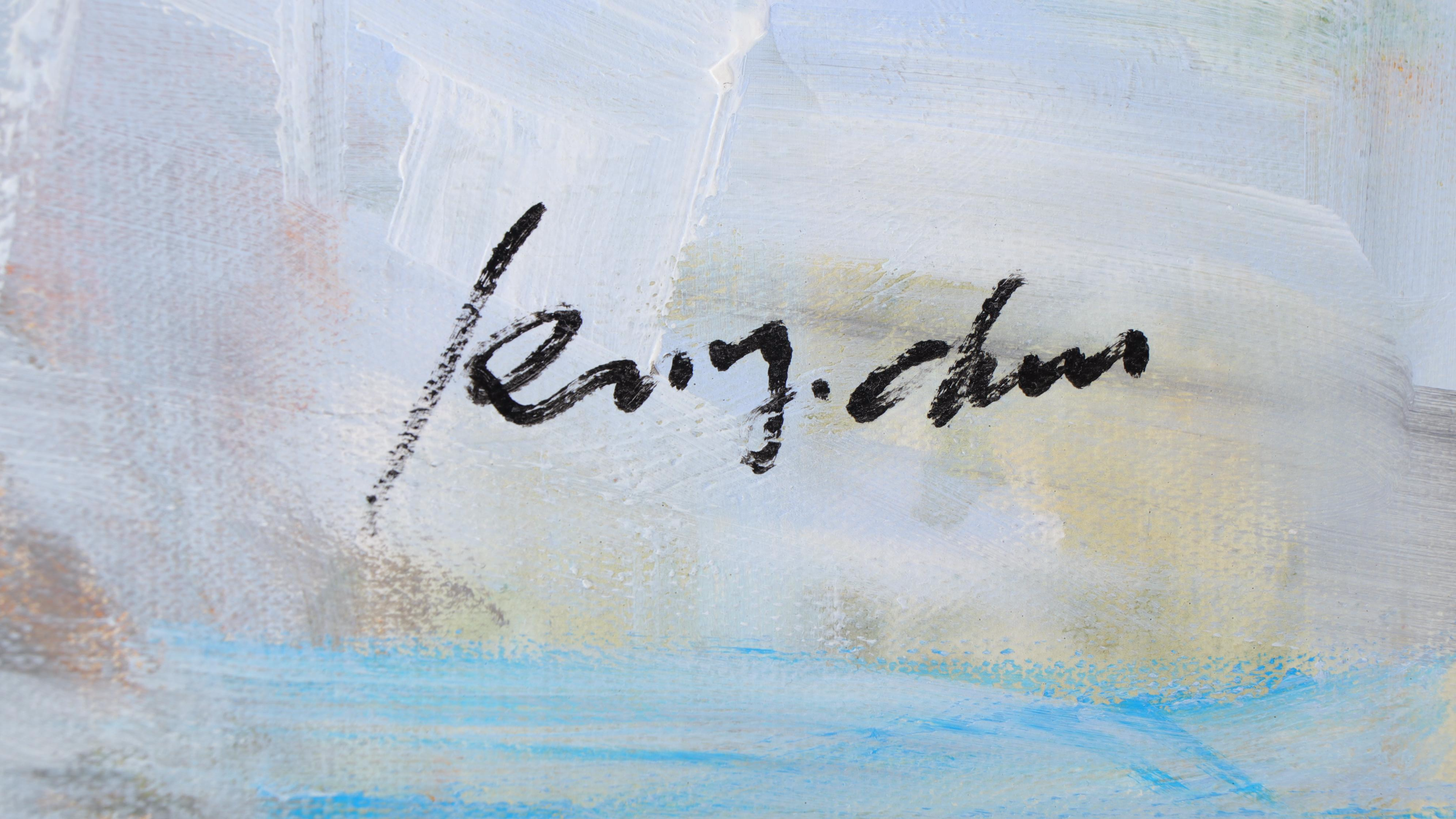 Ron Chun Large-Scale Abstract Expressionist Style Oil Painting, 21st Century