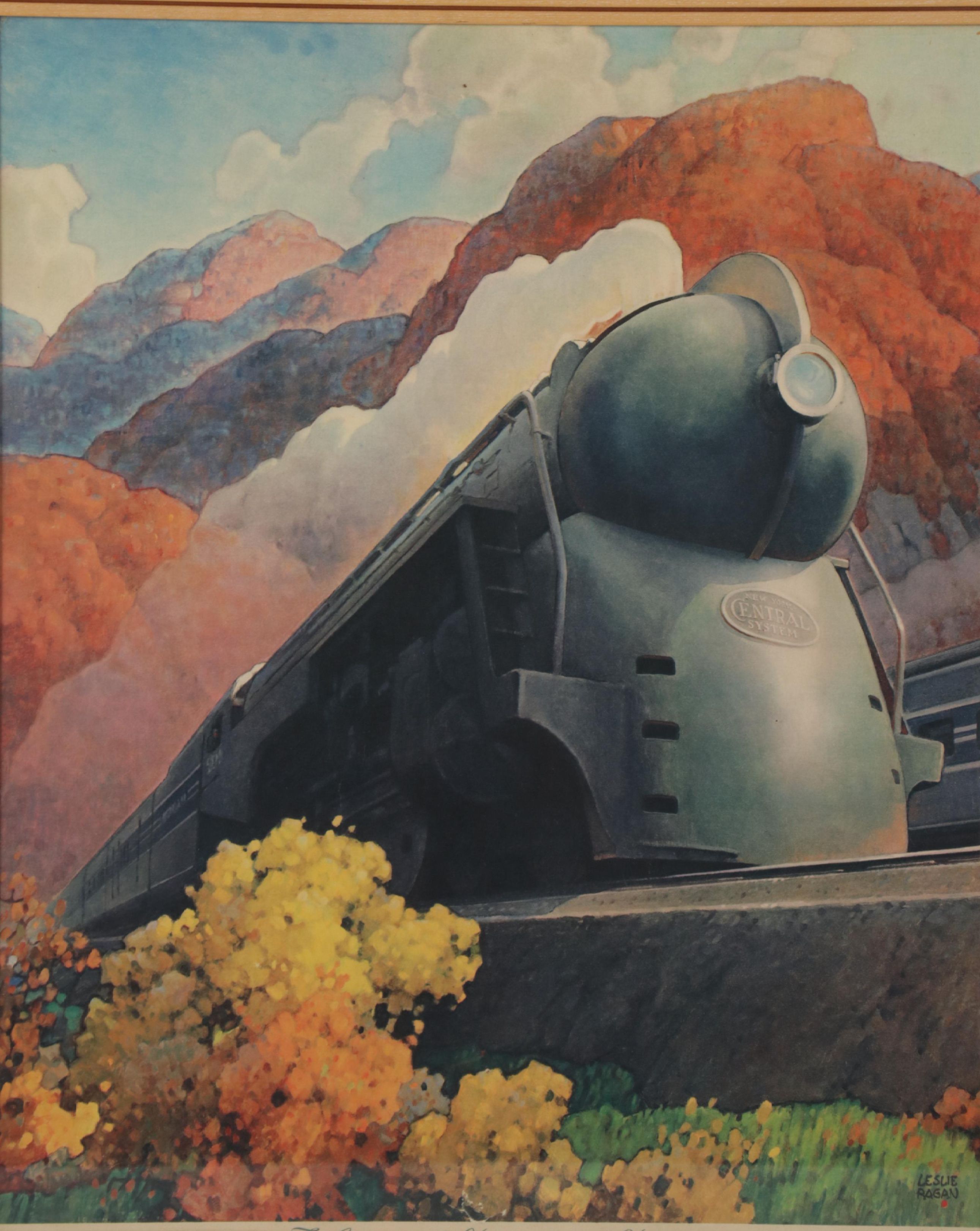 Offset Lithograph After Leslie Ragan "Century in the Highlands of the Hudson"