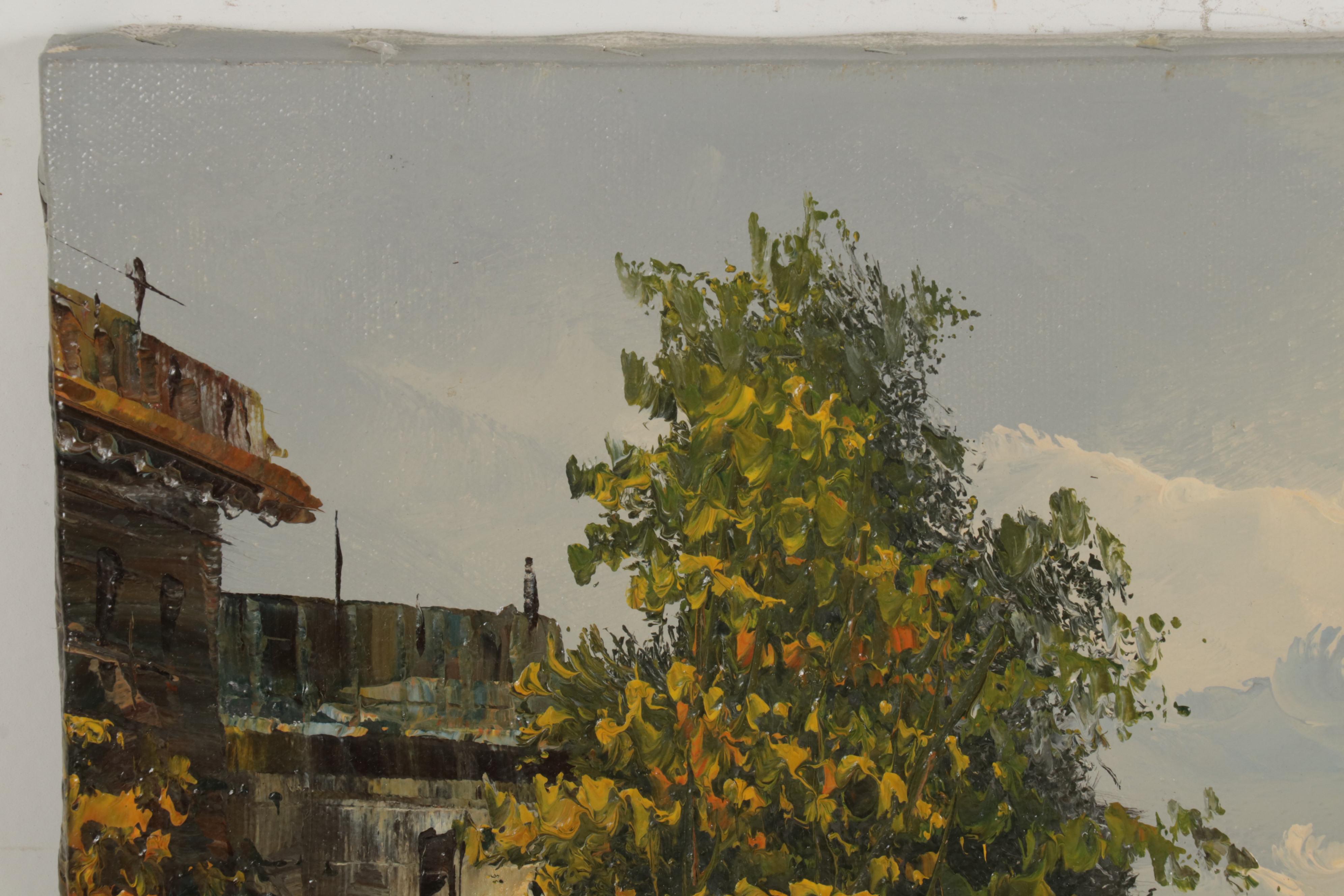 European Cityscape Oil Paintings Including Joseph Oliveri