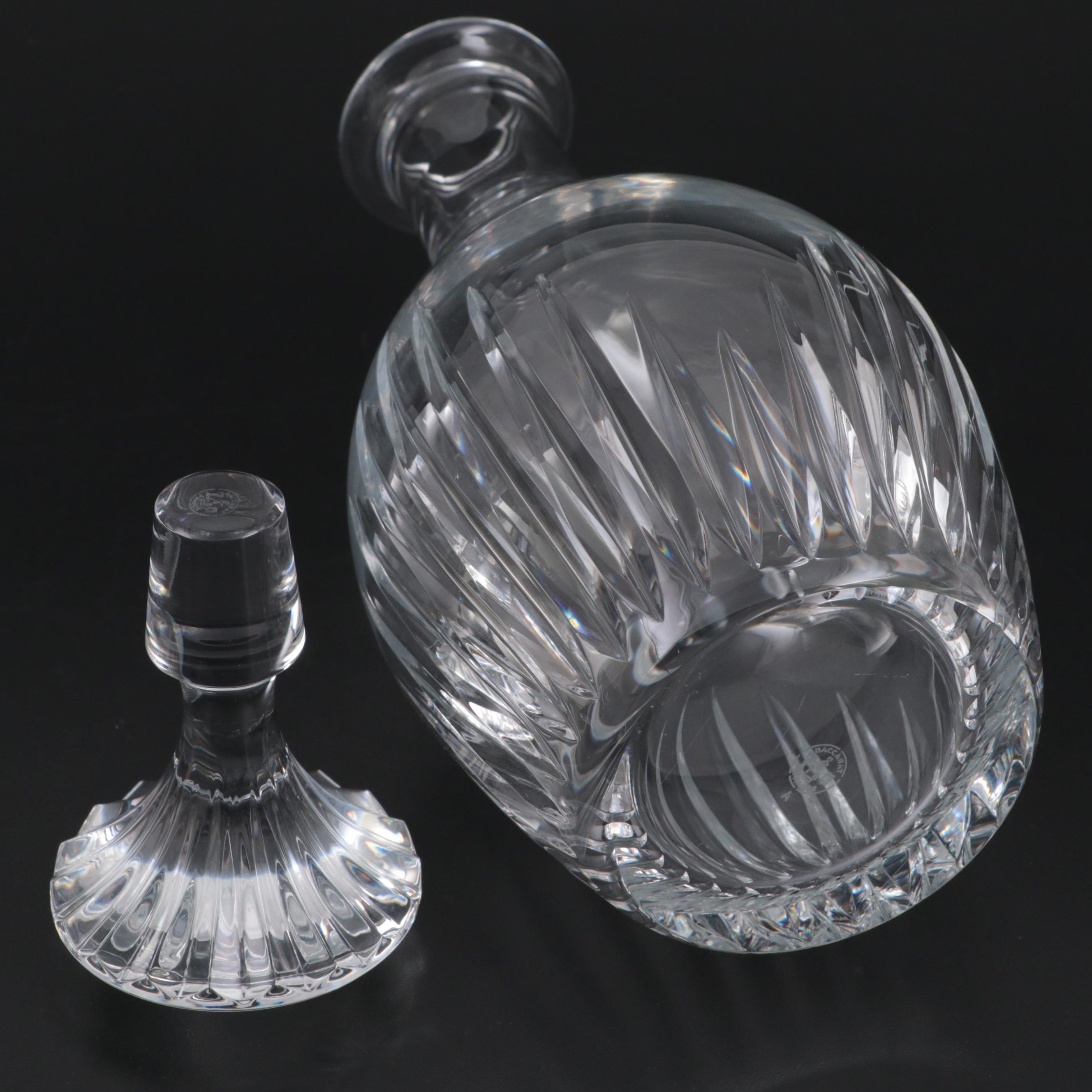 Baccarat Crystal "Massena" Decanter, Water Goblets and Champagne Flutes
