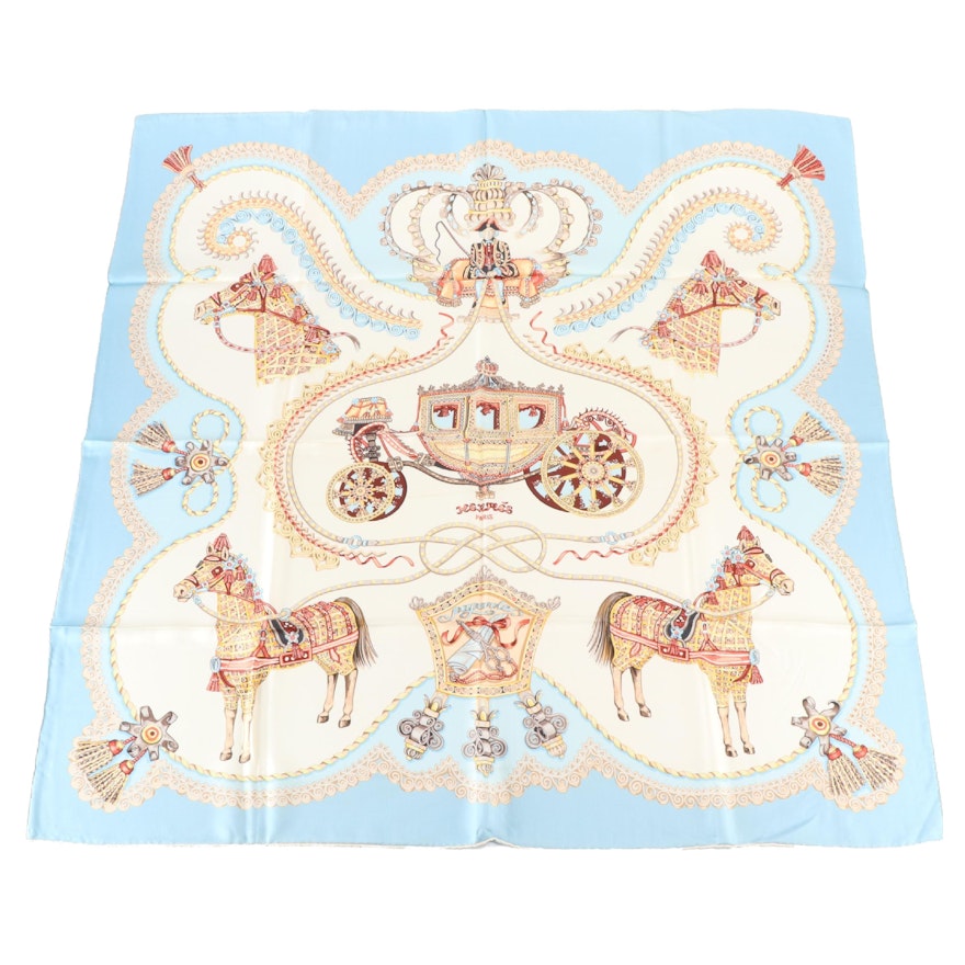 Hermès "Paperoles" Silk Twill Scarf