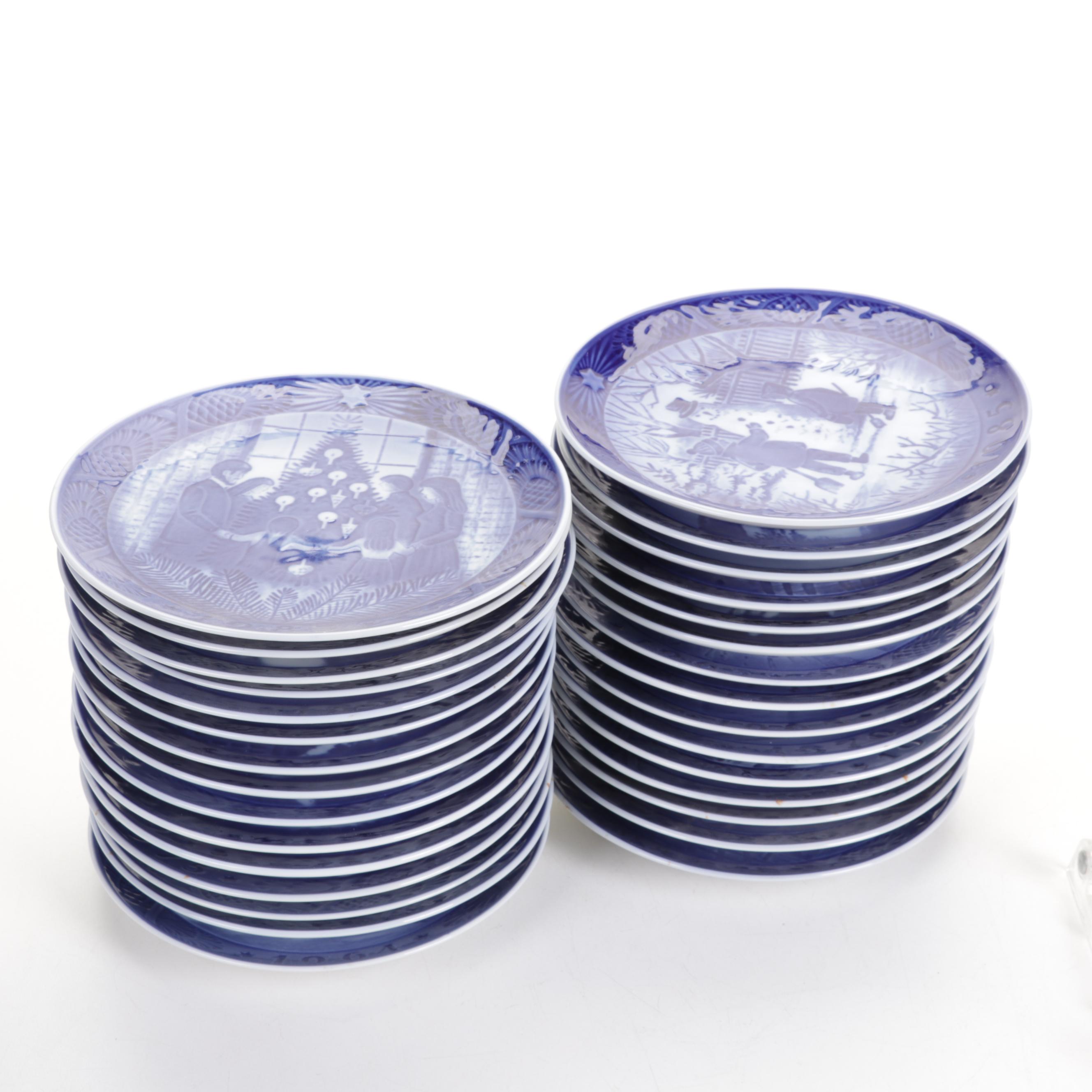 Royal Copenhagen Annual Christmas Plates, Mid to Late 20th Century