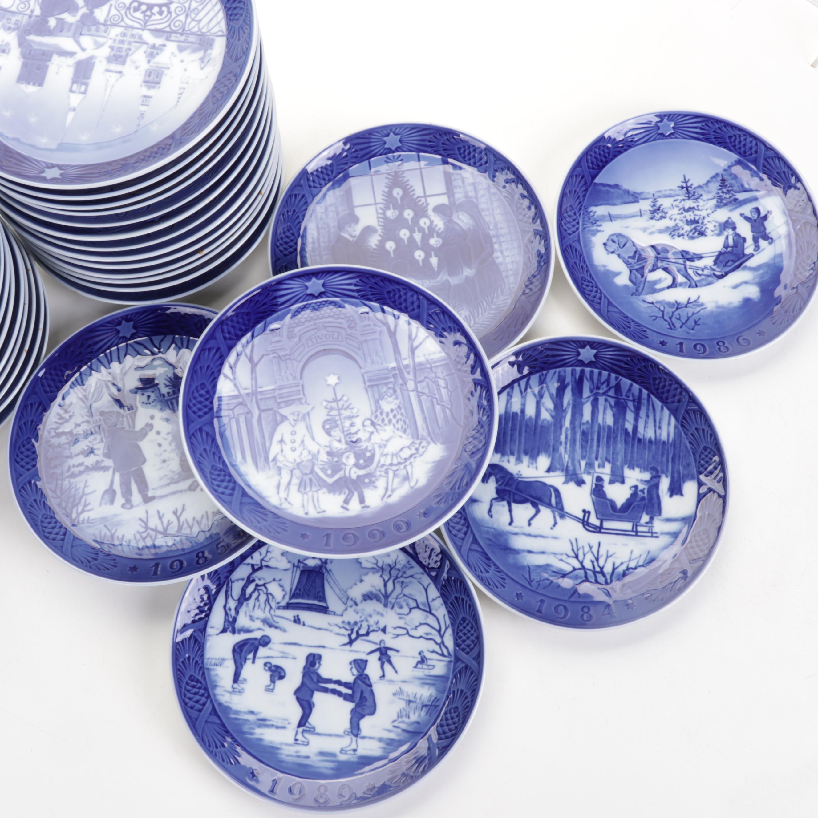 Royal Copenhagen Annual Christmas Plates, Mid to Late 20th Century