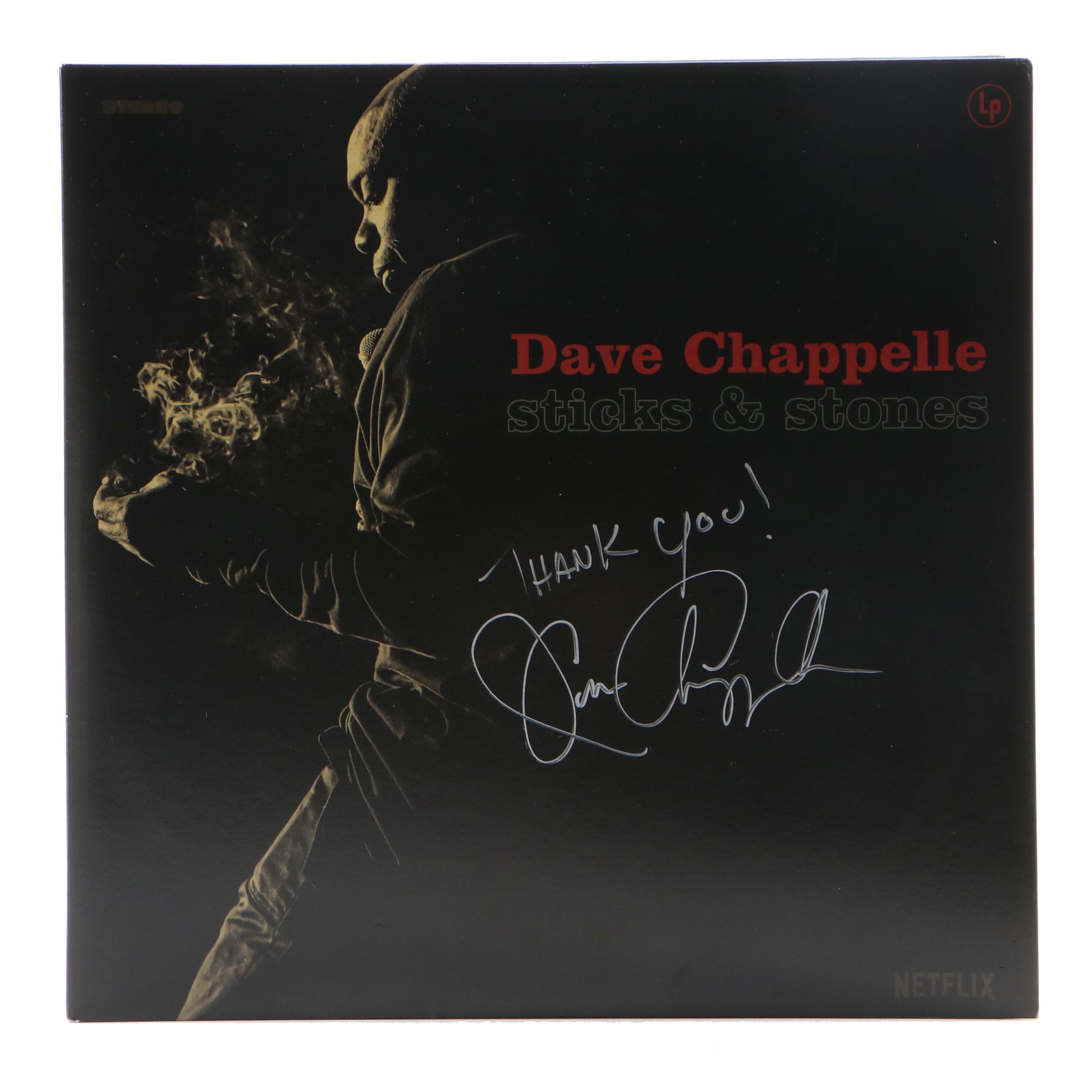 The Only Signed Pressing of Dave Chappelle's "Sticks & Stones" Vinyl LP