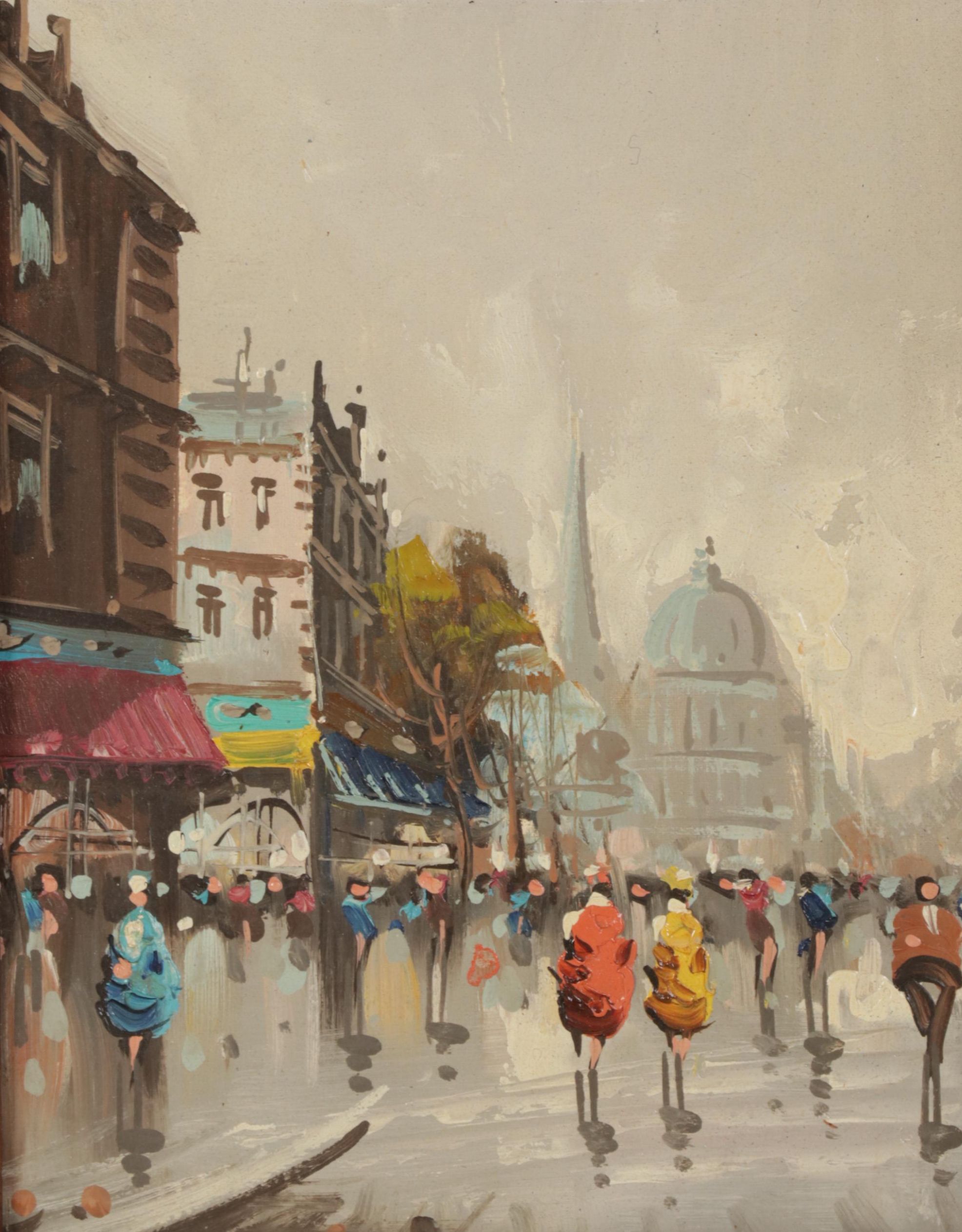 European Cityscape Oil Paintings Including Joseph Oliveri