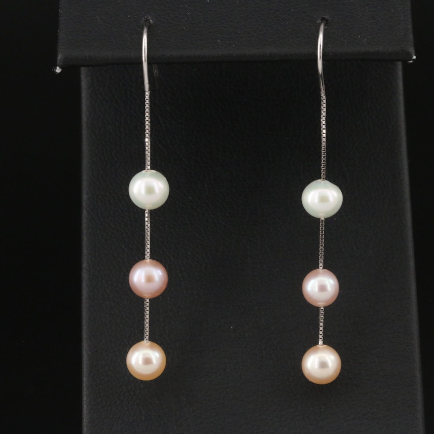 14K Pearl Drop Earrings